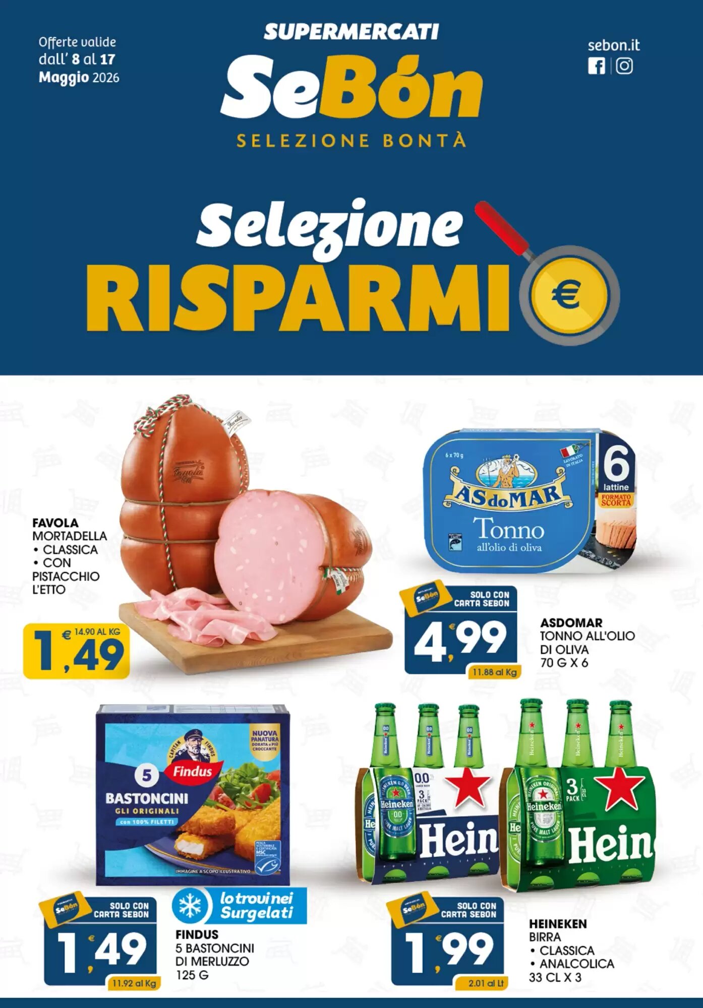 Volantino promozionale SeBón Supermercati  valide dal 08/05/2026 - Pagina 1.