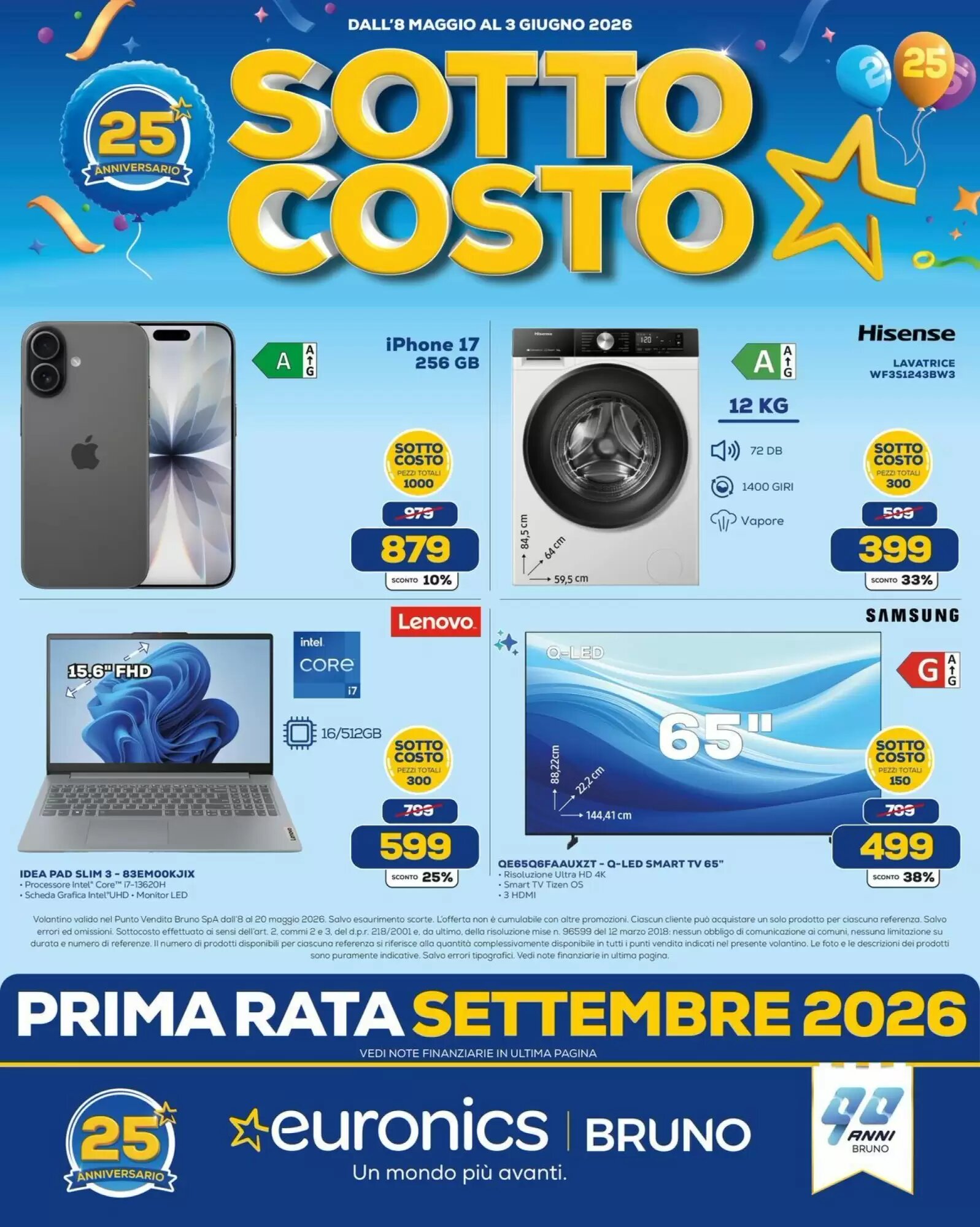 Volantino promozionale Euronics Bruno  valide dal 08/05/2026 - Pagina 1.