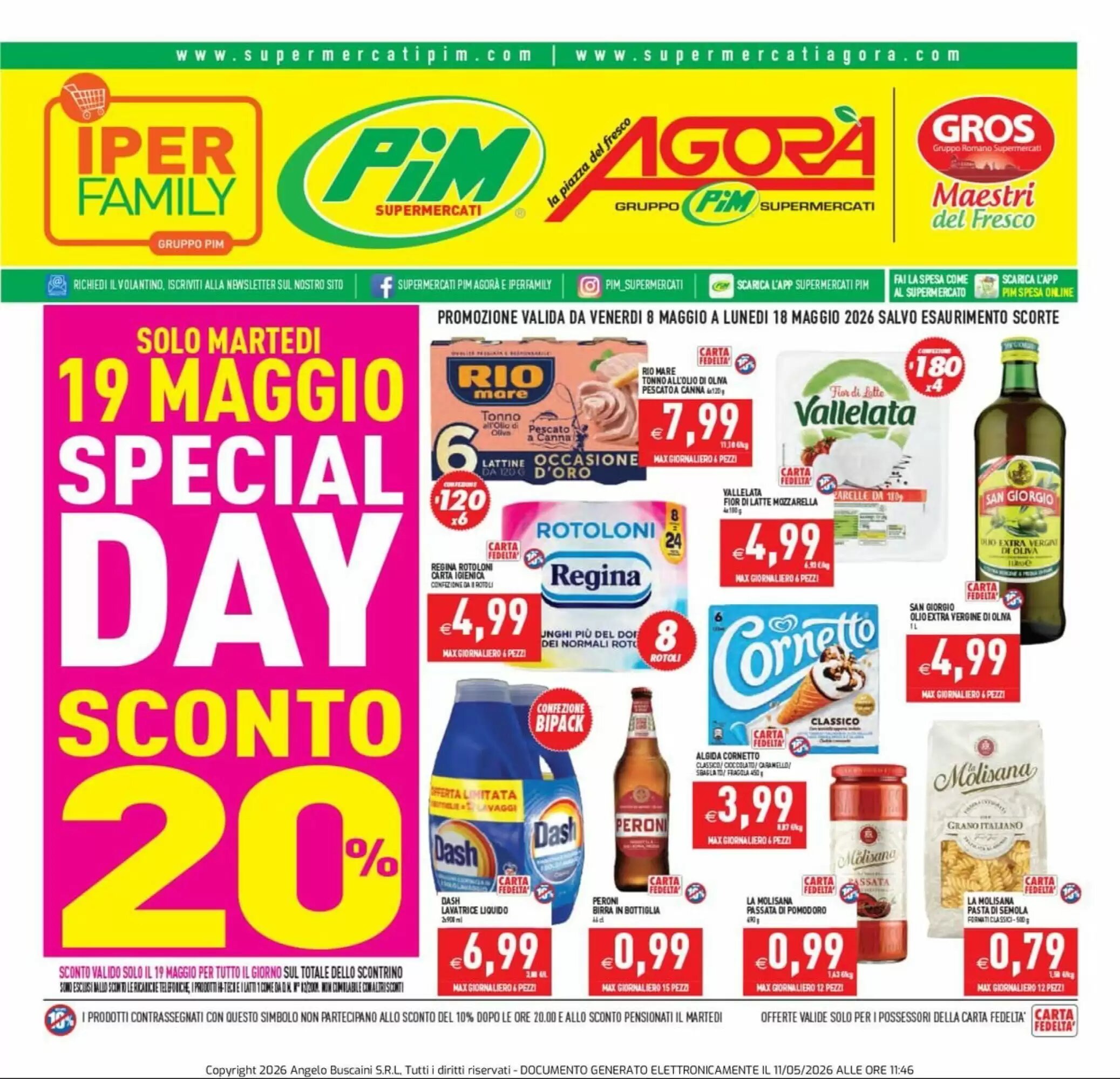 Volantino promozionale Supermercati Agorà  valide dal 08/05/2026 - Pagina 1.
