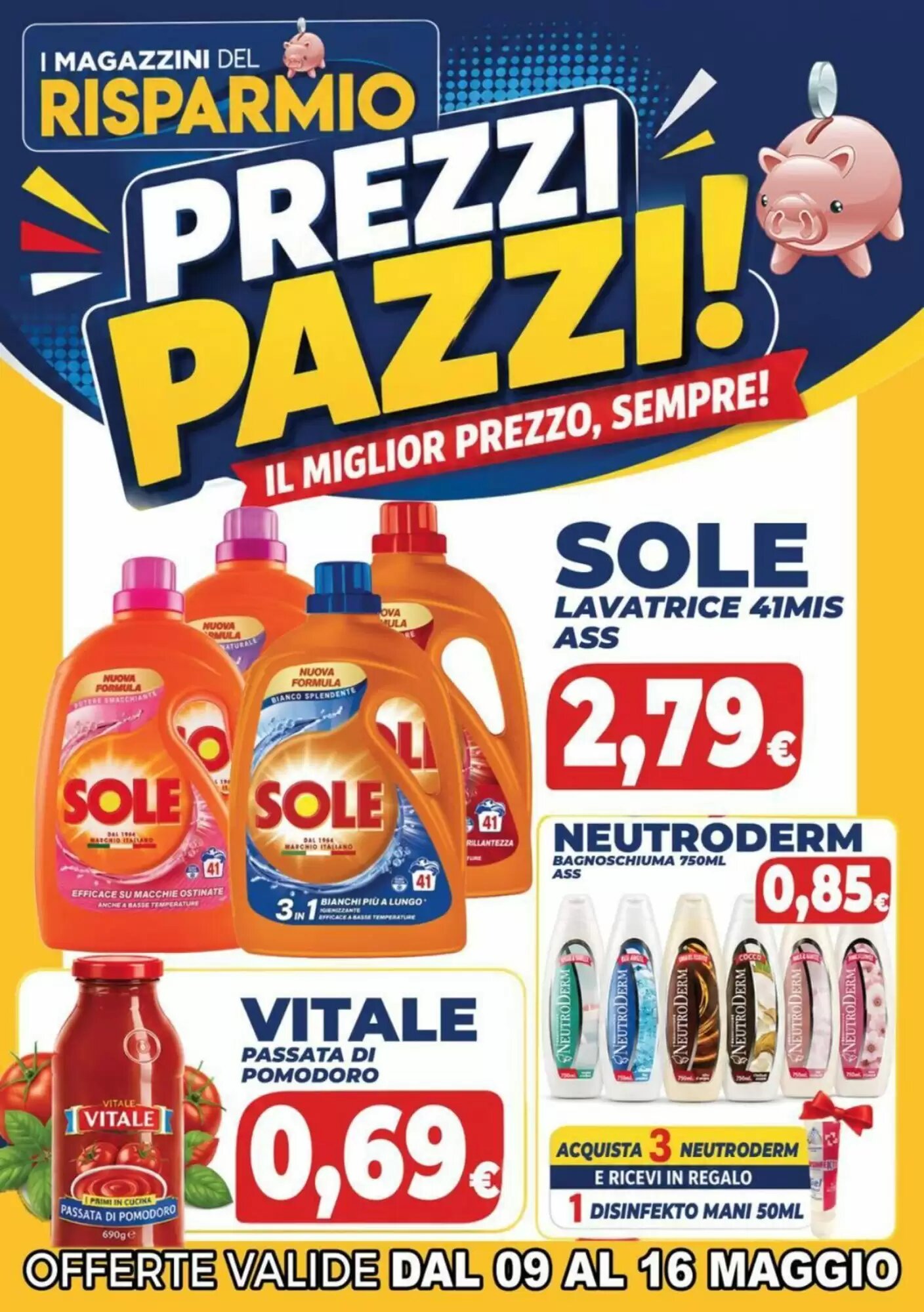 Volantino promozionale Magazzini del Risparmio  valide dal 09/05/2026 - Pagina 1.