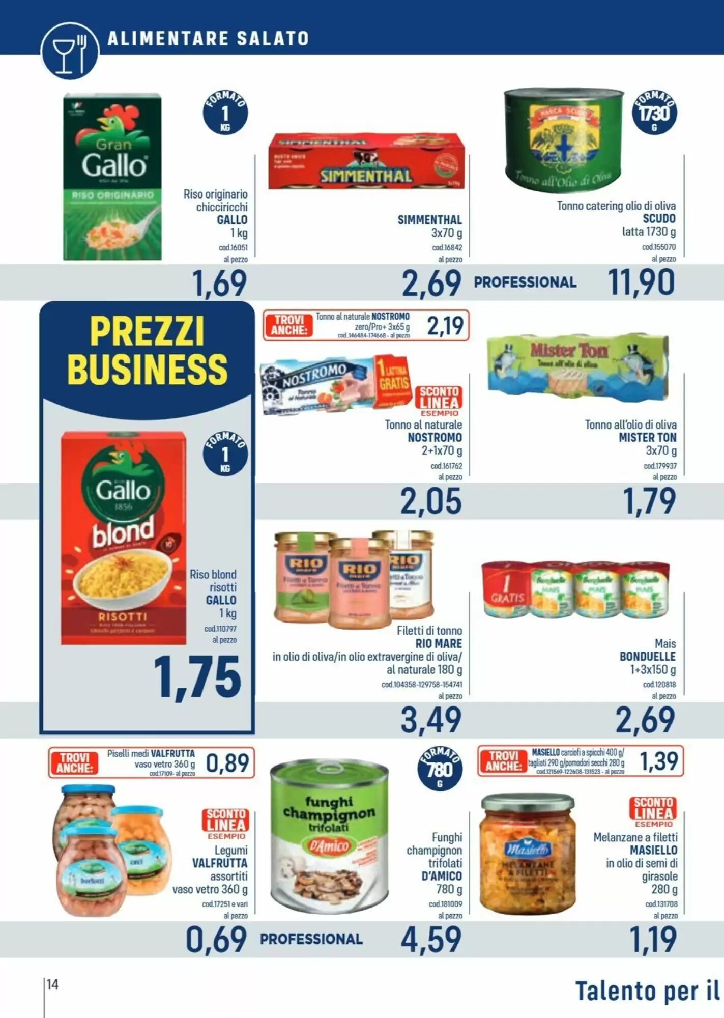 Volantino promozionale Talento Professional Store  valide dal 11/05/2026 - Pagina 14.