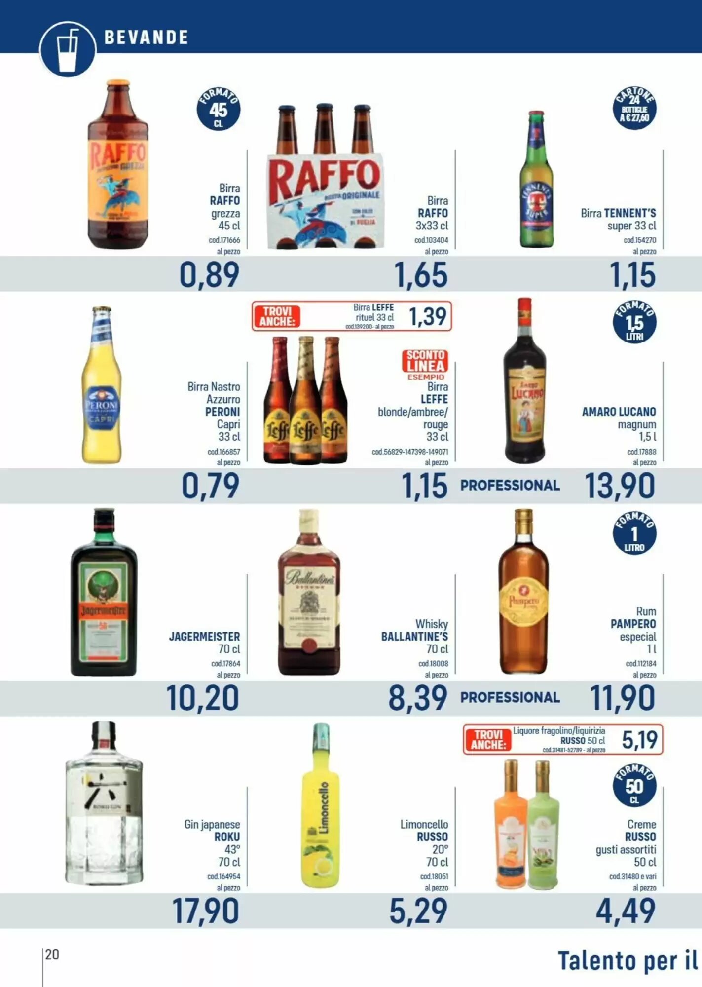 Volantino promozionale Talento Professional Store  valide dal 11/05/2026 - Pagina 20.