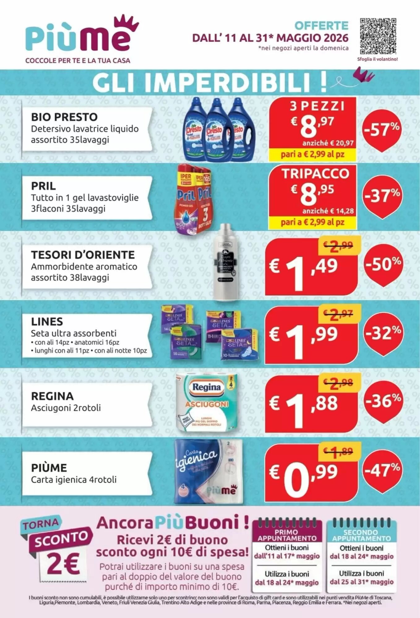 Volantino promozionale PiùMe  valide dal 11/05/2026 - Pagina 1.