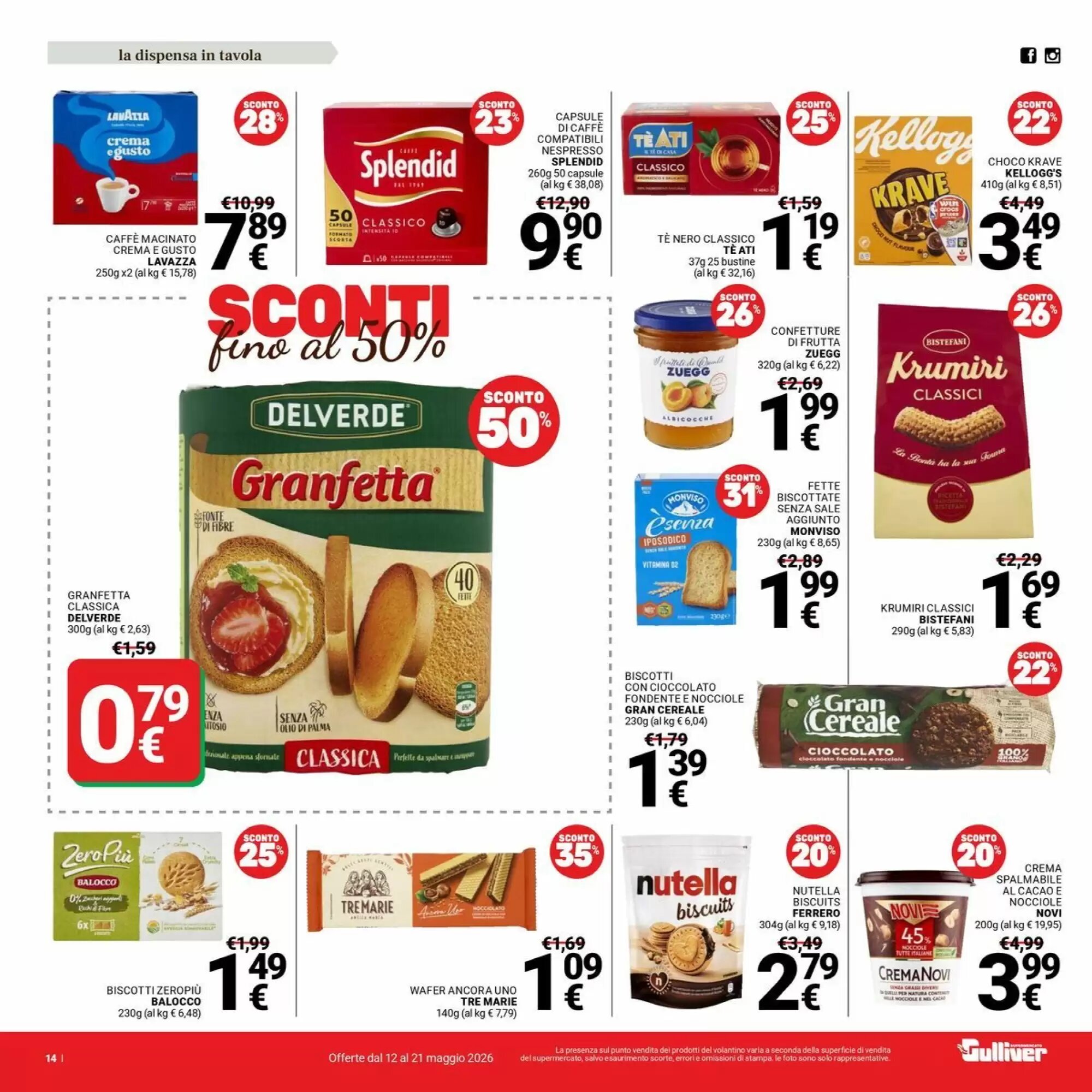 Volantino promozionale Supermercati Gulliver  valide dal 12/05/2026 - Pagina 14.