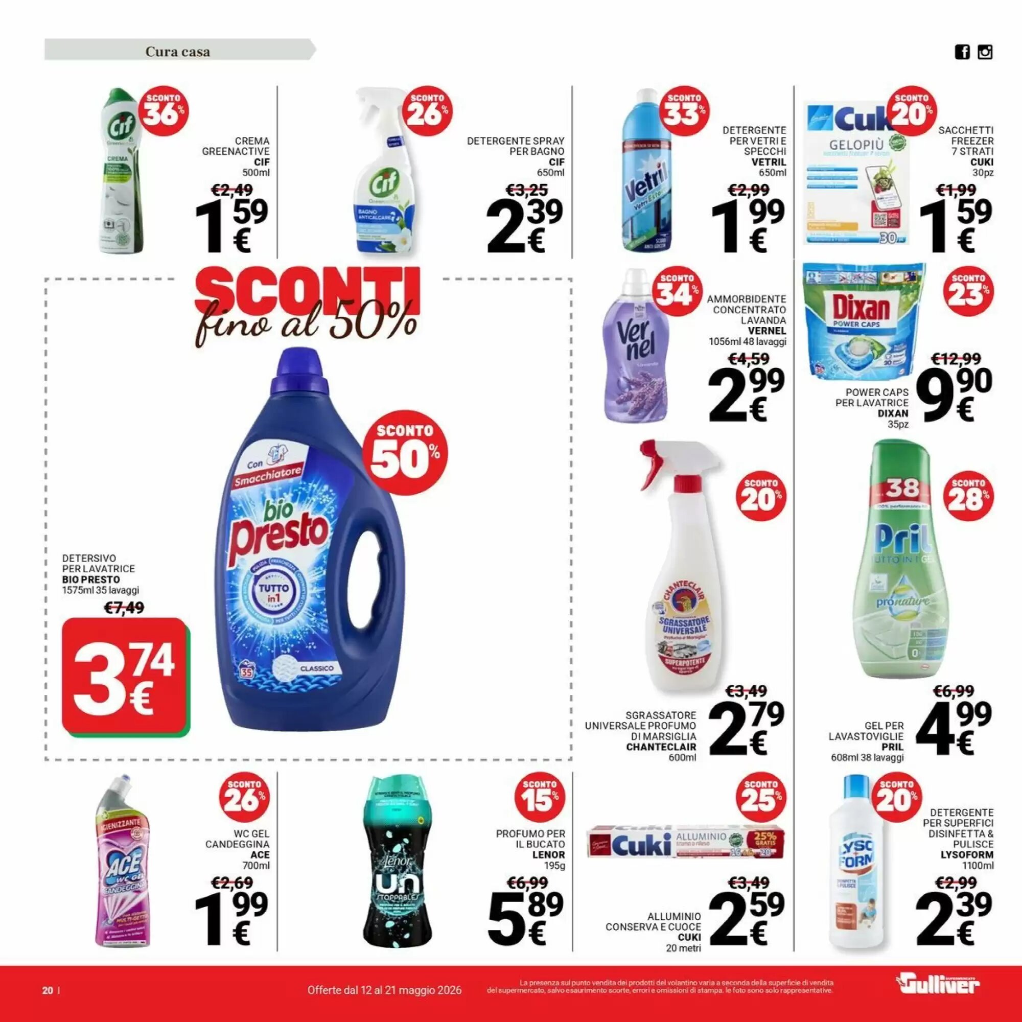 Volantino promozionale Supermercati Gulliver  valide dal 12/05/2026 - Pagina 20.