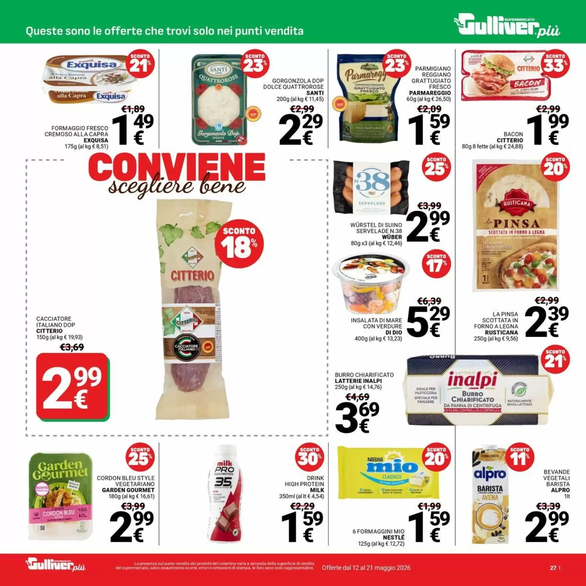 Volantino promozionale Supermercati Gulliver  valide dal 12/05/2026 - Pagina 27.