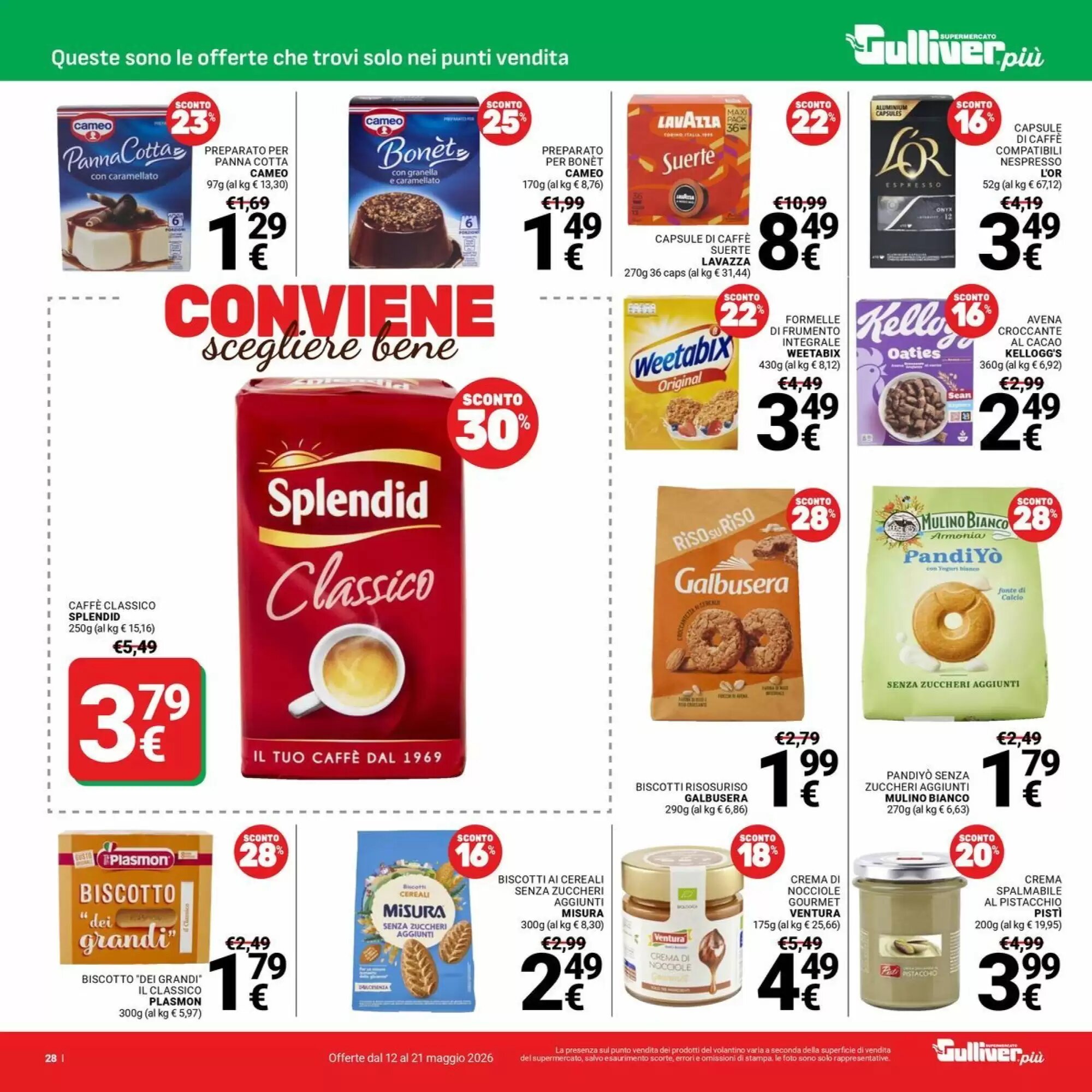 Volantino promozionale Supermercati Gulliver  valide dal 12/05/2026 - Pagina 28.