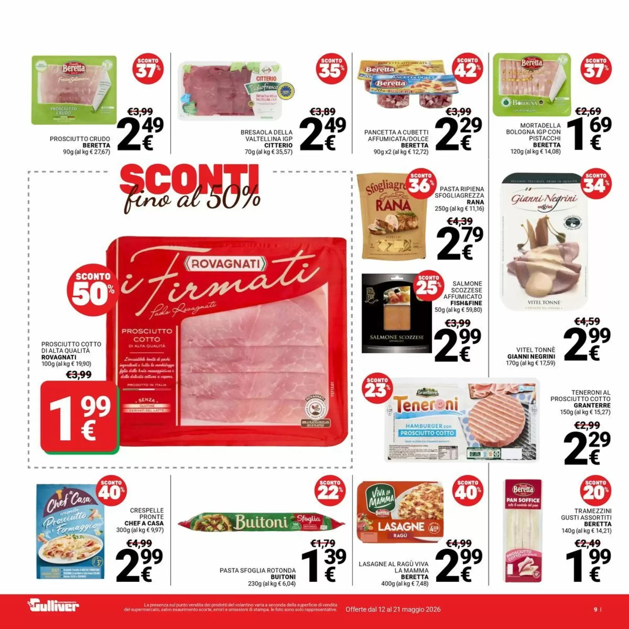 Volantino promozionale Supermercati Gulliver  valide dal 12/05/2026 - Pagina 9.