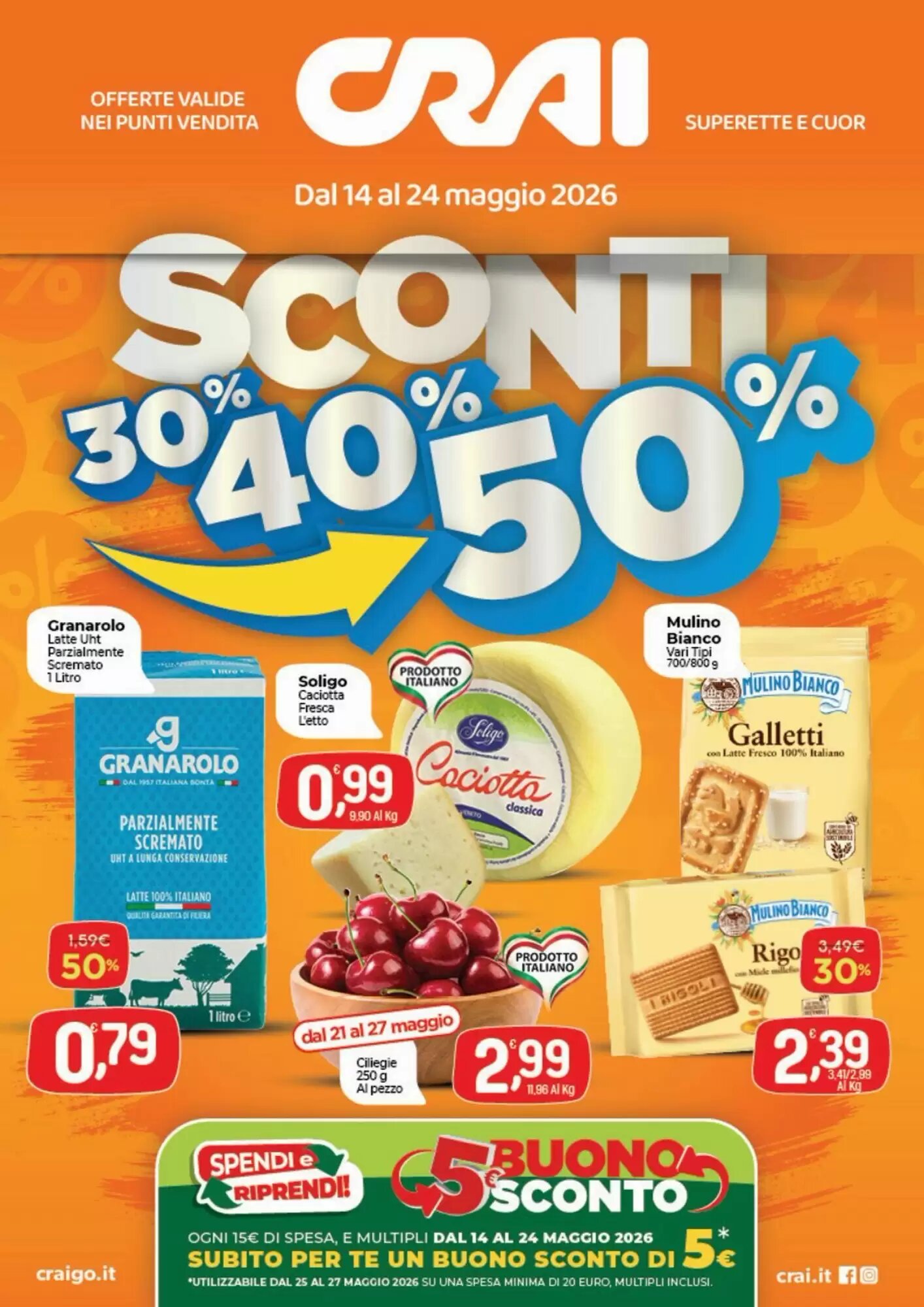 Volantino promozionale Crai  valide dal 14/05/2026 - Pagina 1.