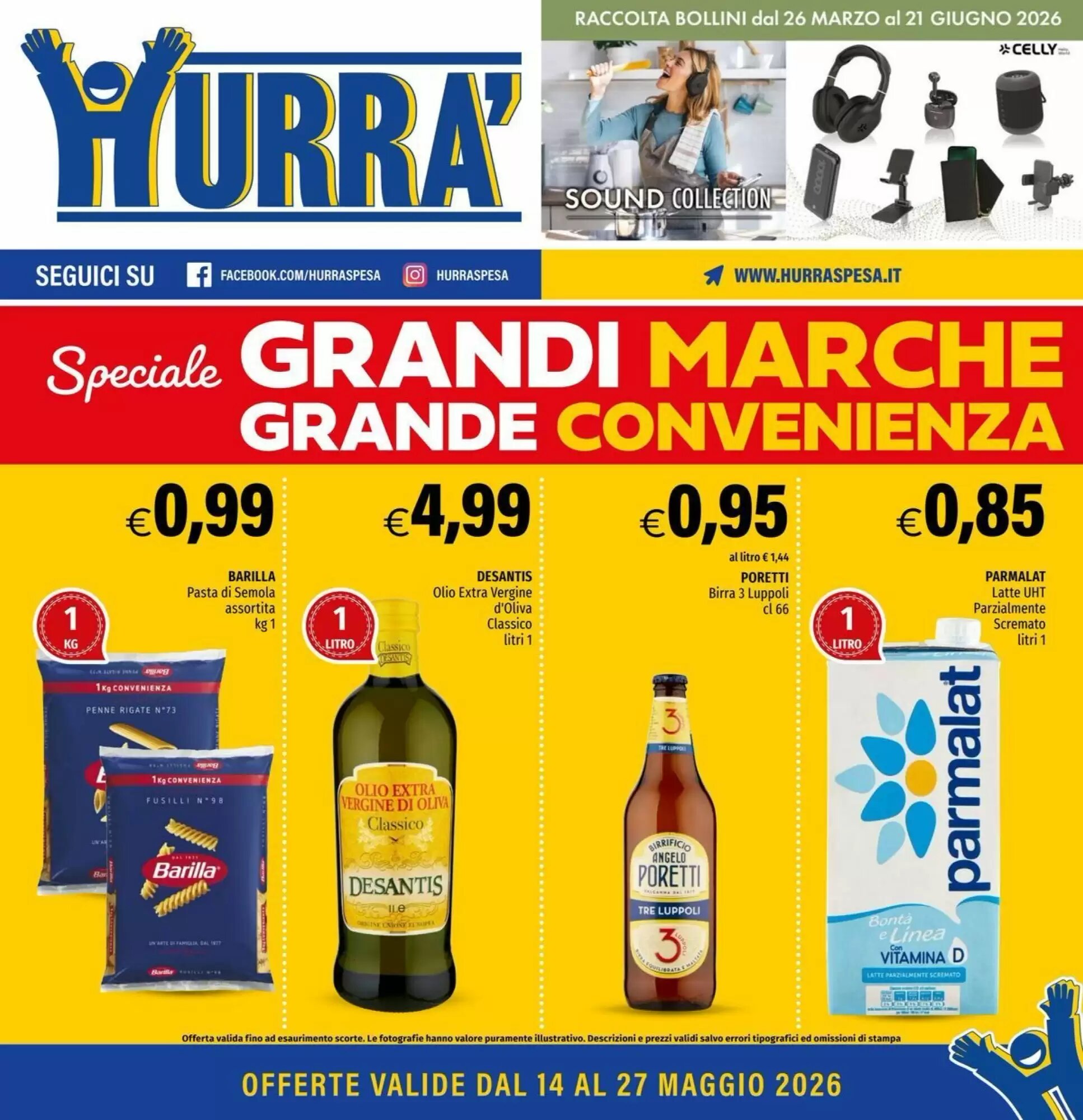 Volantino promozionale Hurrà  valide dal 14/05/2026 - Pagina 1.