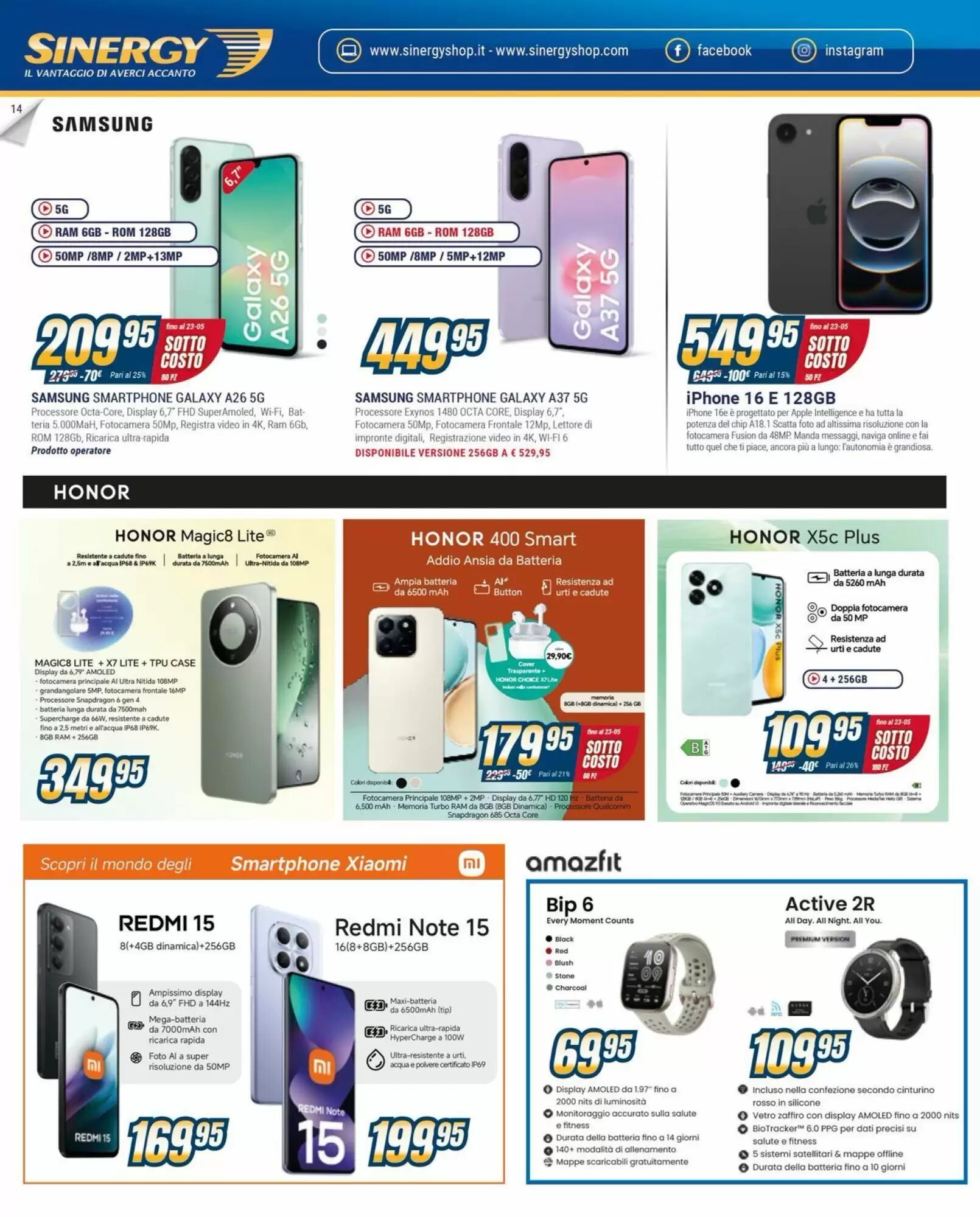 Volantino promozionale Sinergy  valide dal 14/05/2026 - Pagina 14.