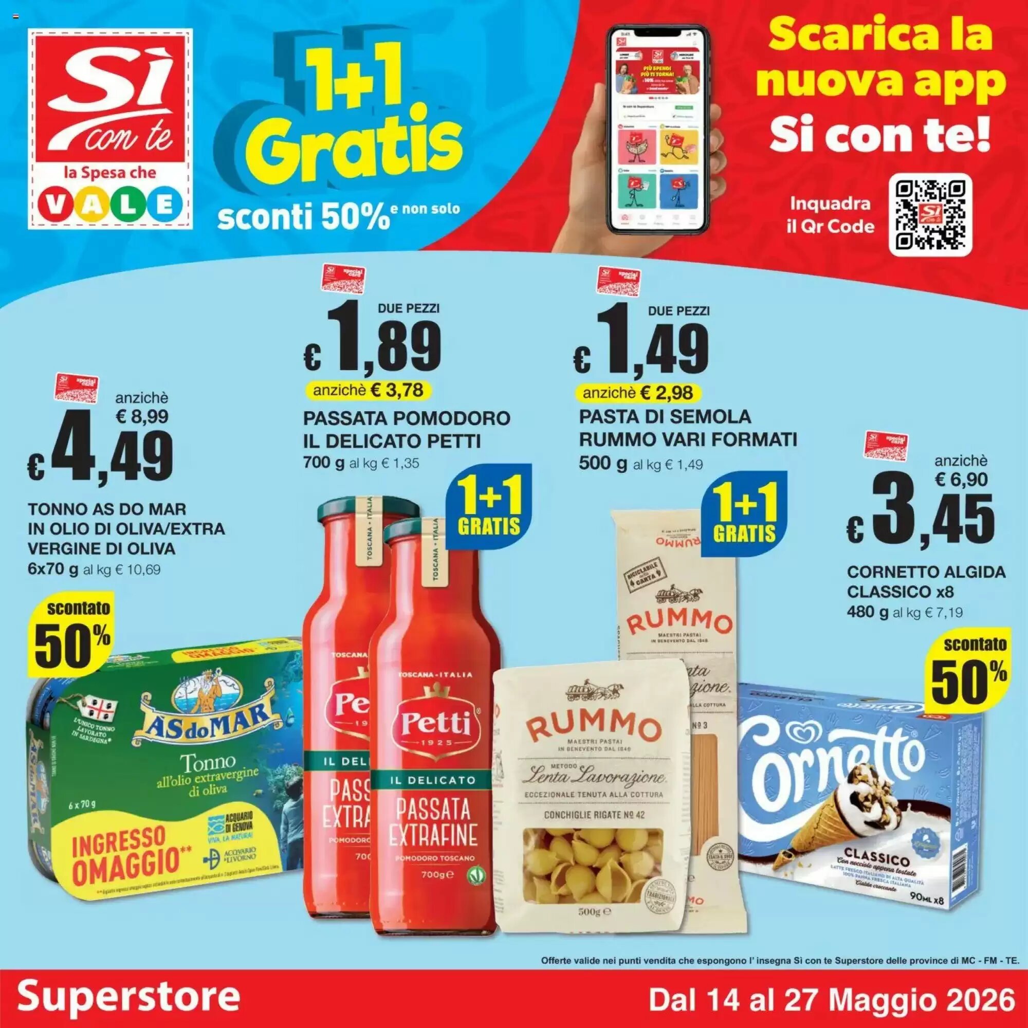 Volantino promozionale Sì con te  valide dal 14/05/2026 - Pagina 1.