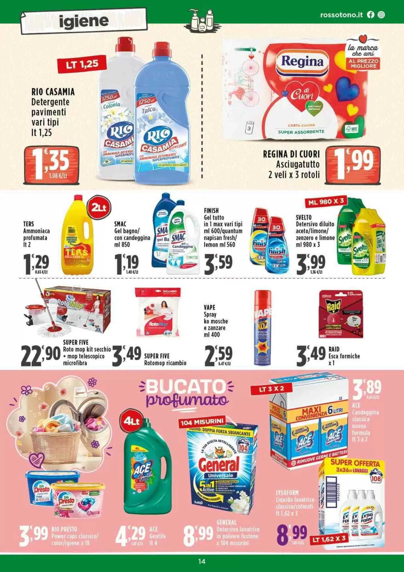 Volantino promozionale Rossotono  valide dal 14/05/2026 - Pagina 14.