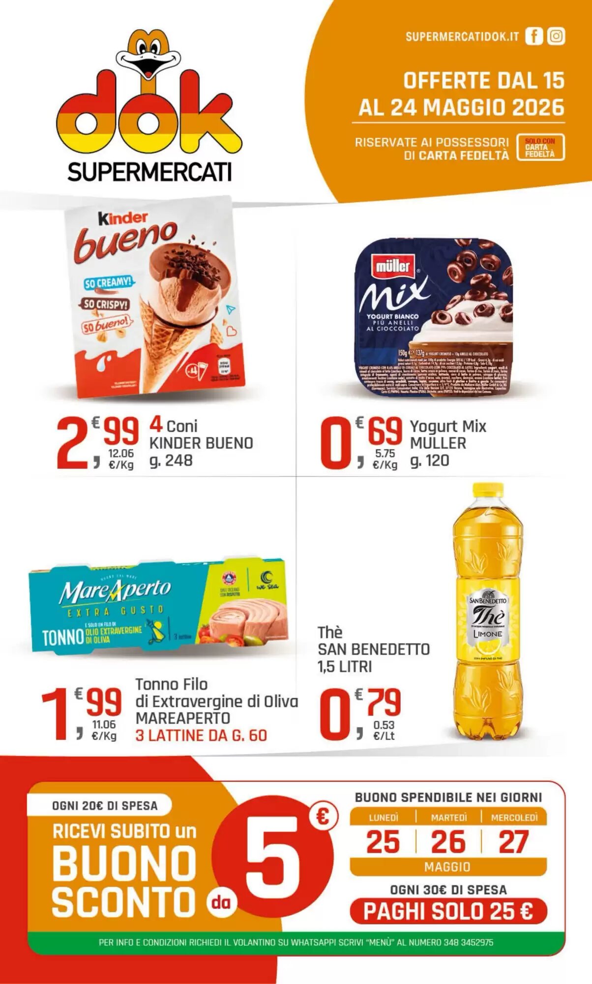 Volantino promozionale Supermercati Dok  valide dal 15/05/2026 - Pagina 1.