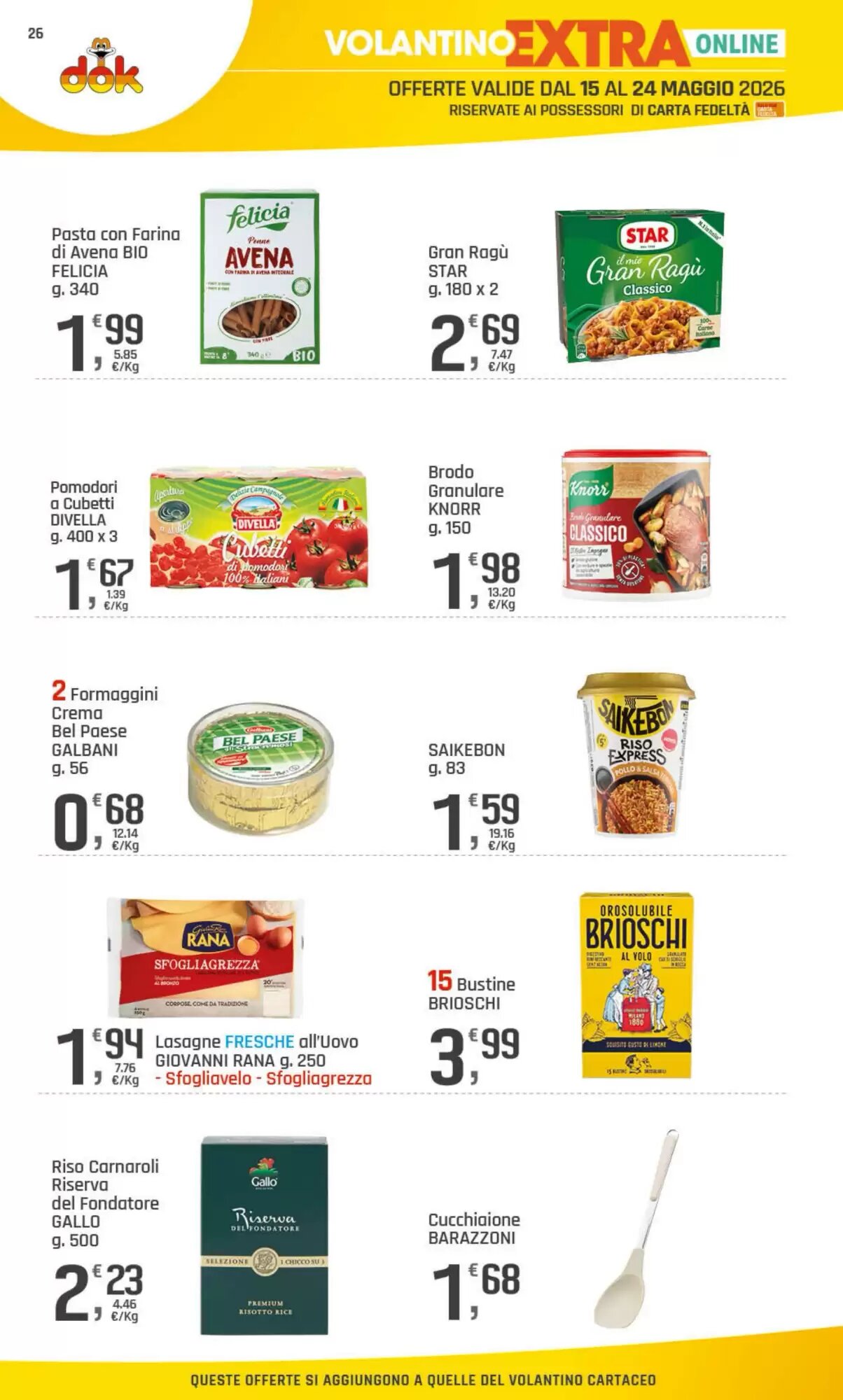 Volantino promozionale Supermercati Dok  valide dal 15/05/2026 - Pagina 26.