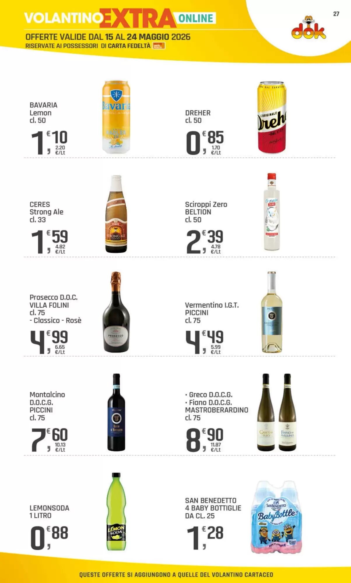 Volantino promozionale Supermercati Dok  valide dal 15/05/2026 - Pagina 27.