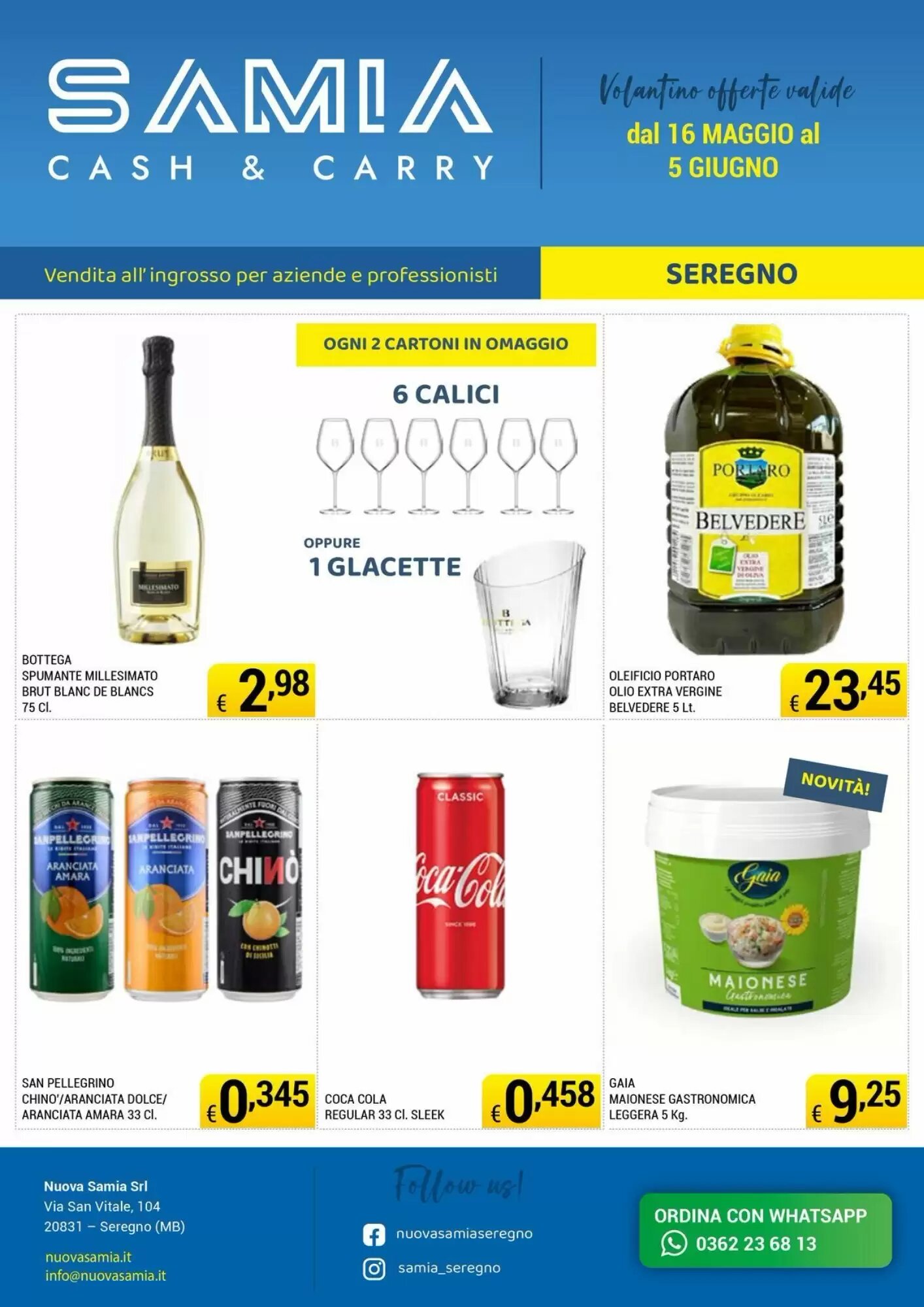 Volantino promozionale Samia Cash and Carry  valide dal 16/05/2026 - Pagina 1.