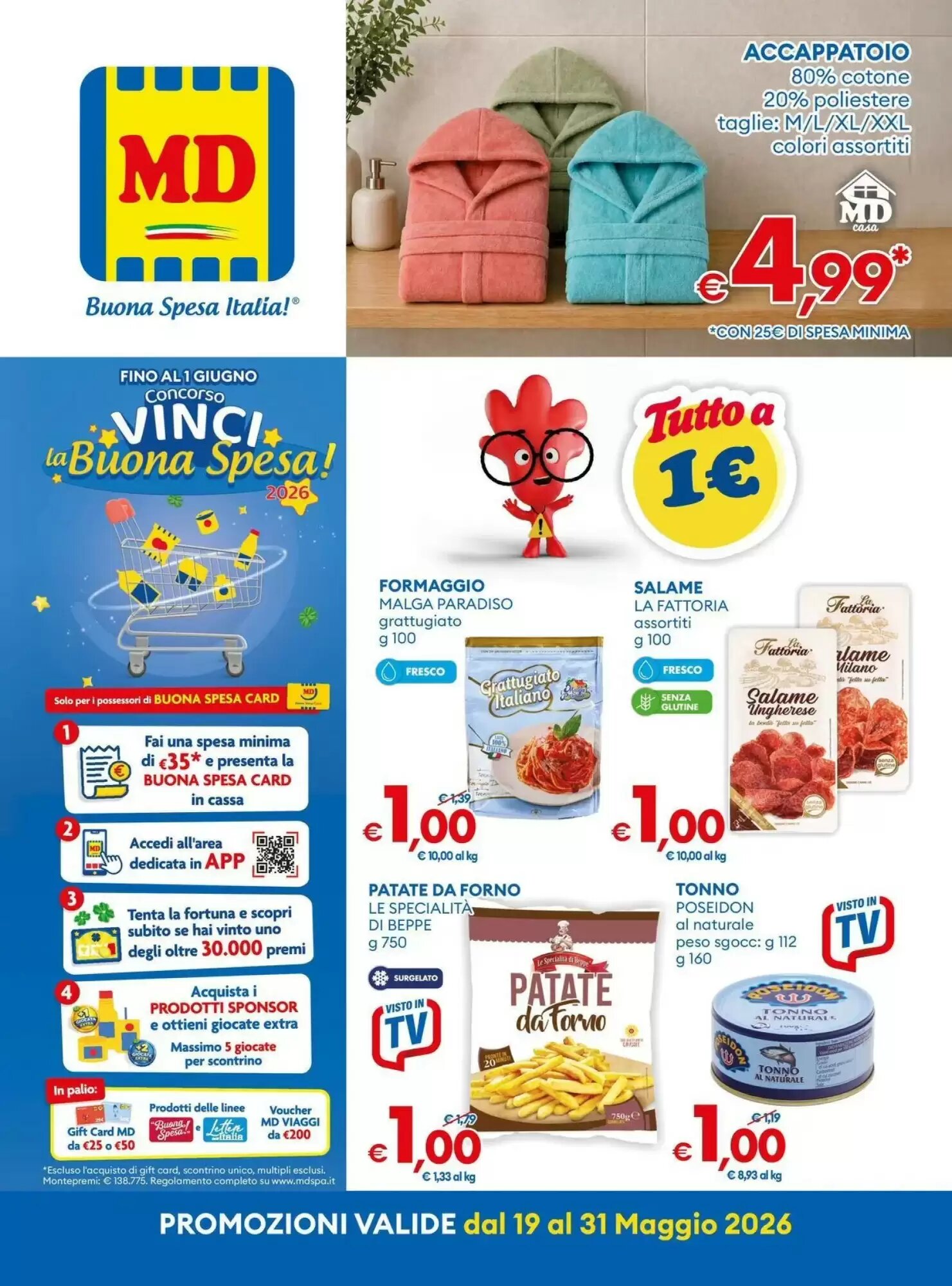 Volantino promozionale MD Discount  valide dal 18/05/2026 - Pagina 1.