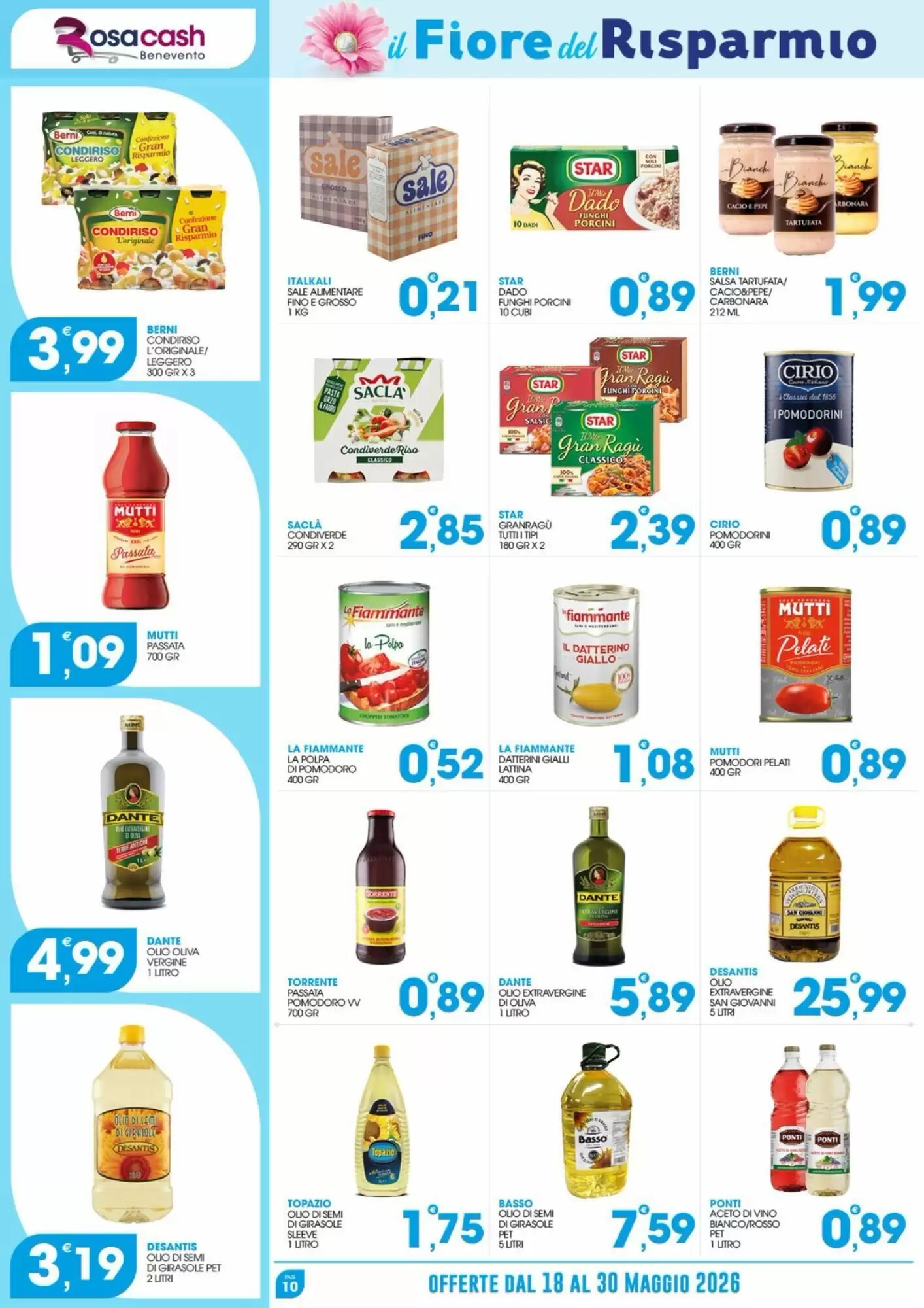 Volantino promozionale Rosa Cash  valide dal 18/05/2026 - Pagina 10.