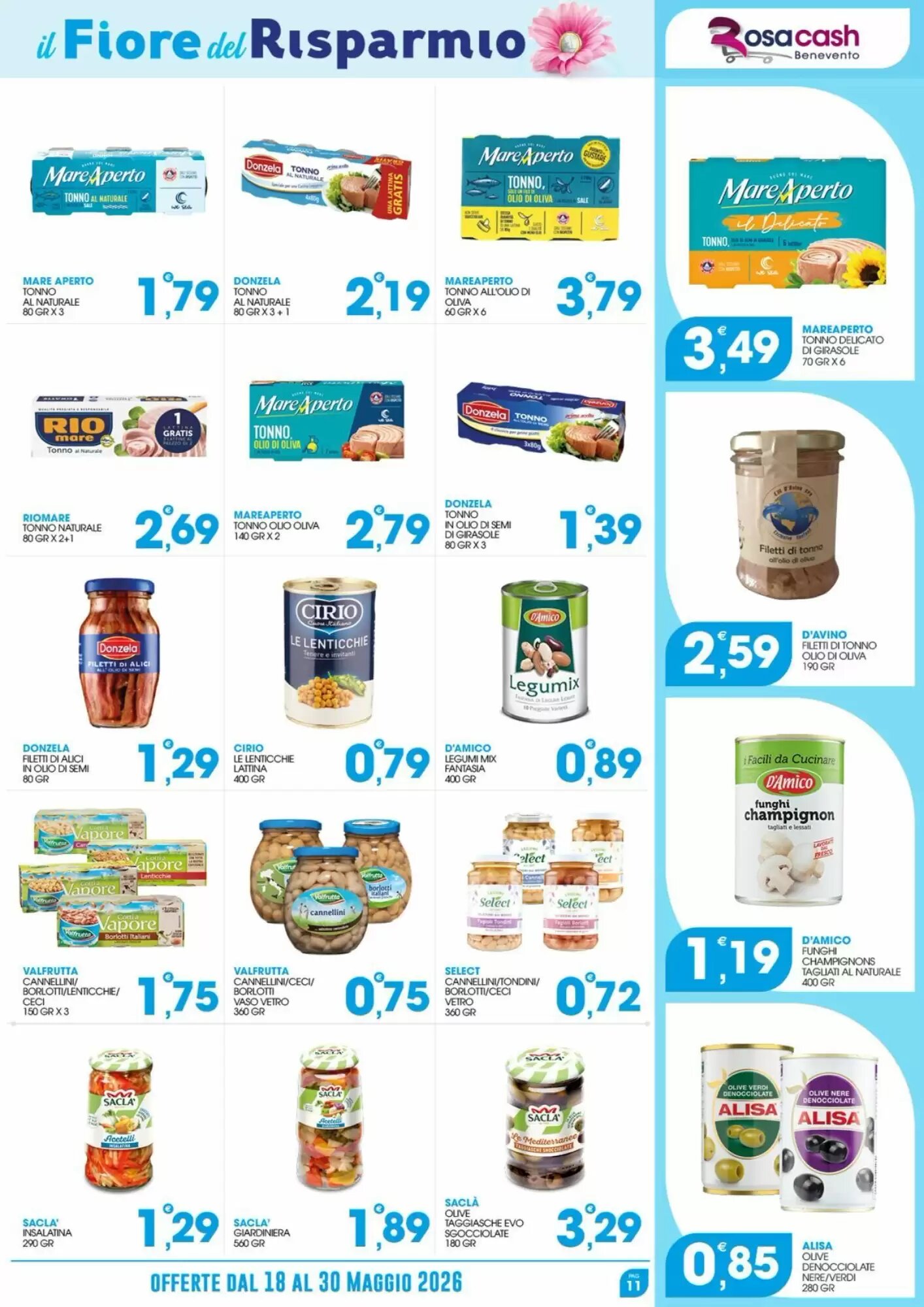 Volantino promozionale Rosa Cash  valide dal 18/05/2026 - Pagina 11.