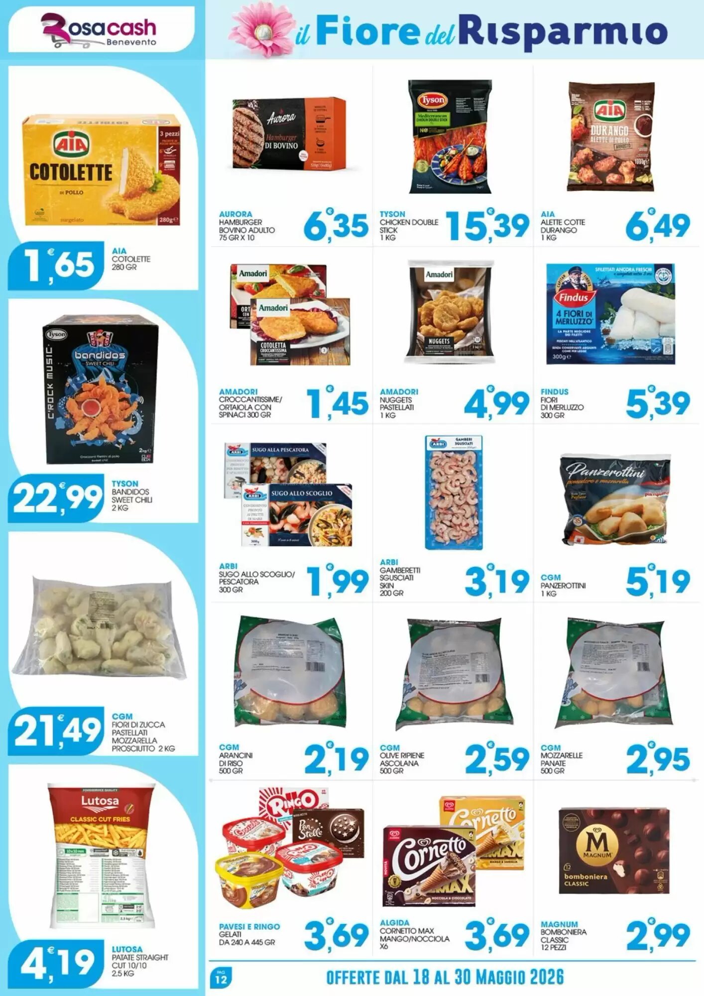 Volantino promozionale Rosa Cash  valide dal 18/05/2026 - Pagina 12.