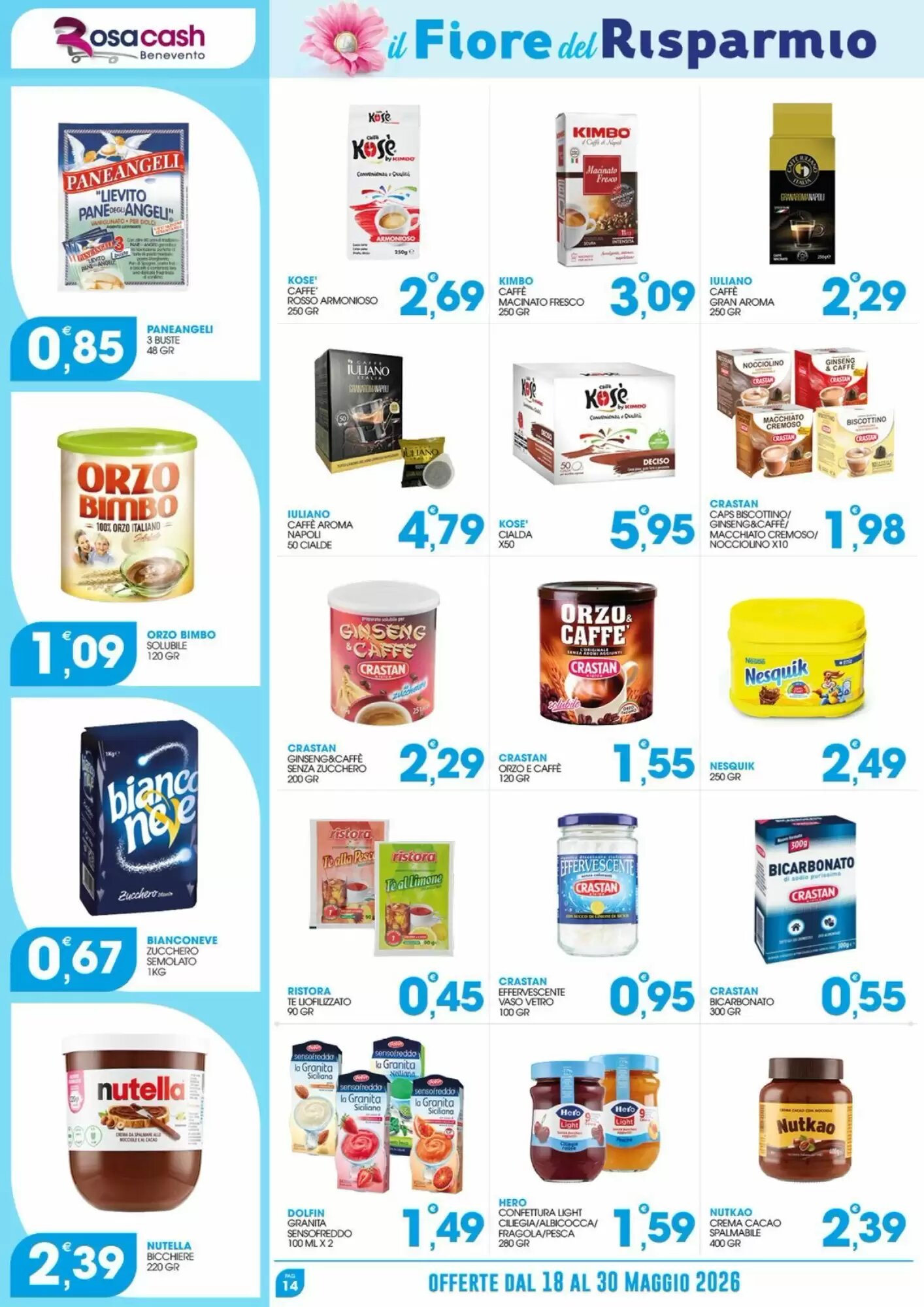 Volantino promozionale Rosa Cash  valide dal 18/05/2026 - Pagina 14.