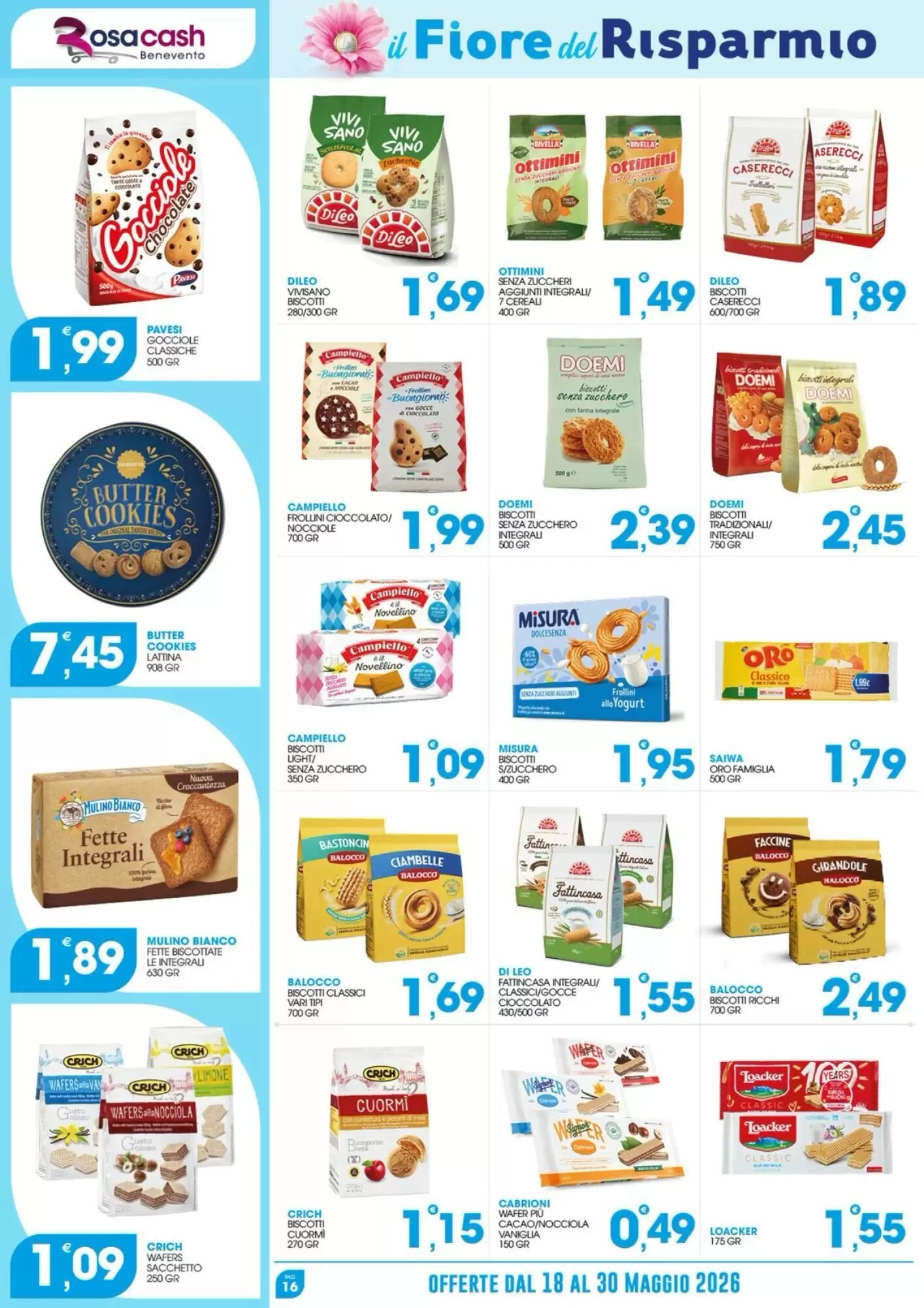 Volantino promozionale Rosa Cash  valide dal 18/05/2026 - Pagina 16.