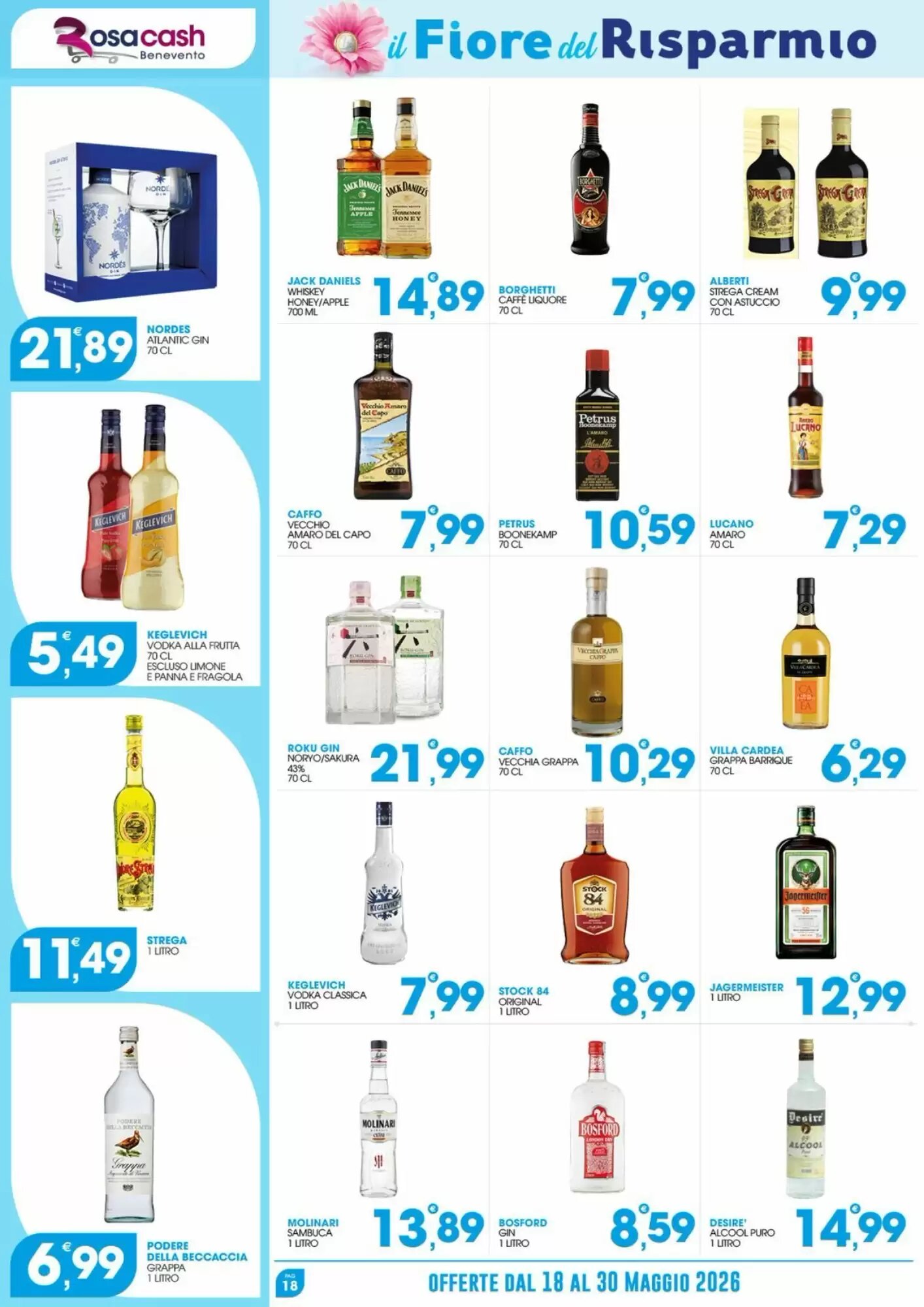 Volantino promozionale Rosa Cash  valide dal 18/05/2026 - Pagina 18.