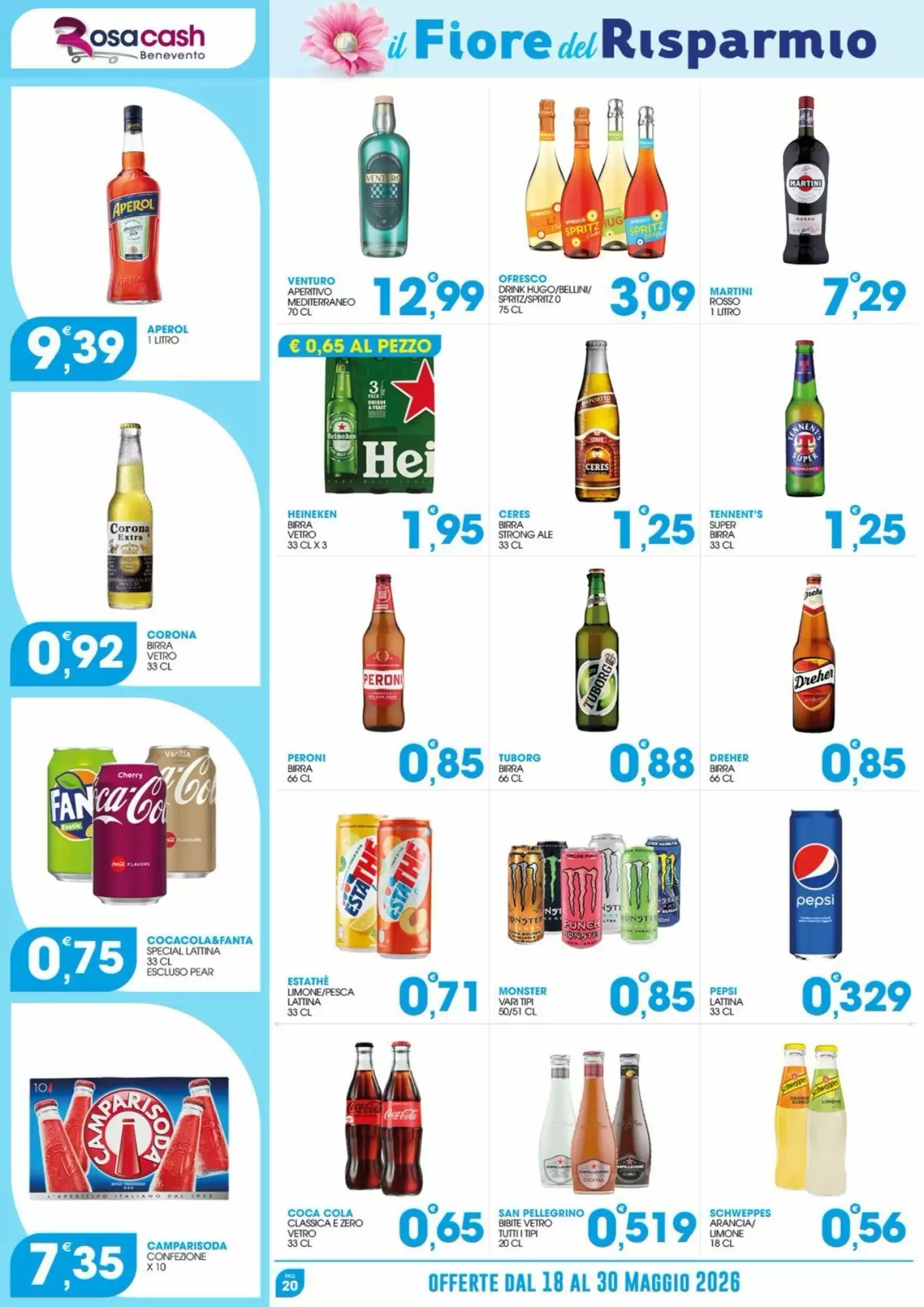Volantino promozionale Rosa Cash  valide dal 18/05/2026 - Pagina 20.
