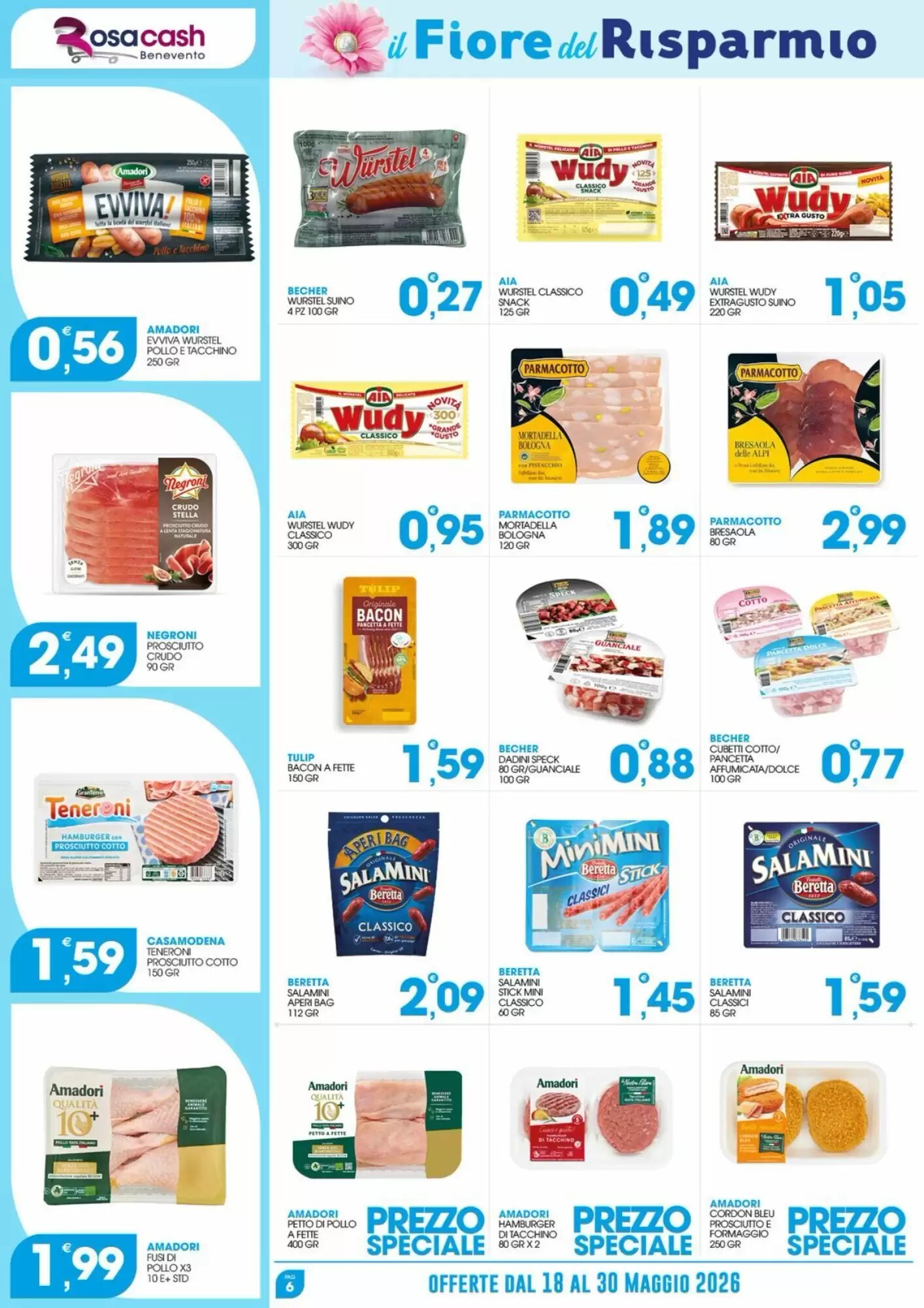 Volantino promozionale Rosa Cash  valide dal 18/05/2026 - Pagina 6.