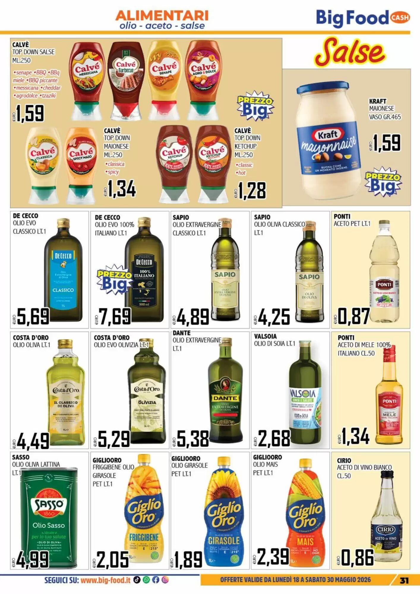 Volantino promozionale Big Food  valide dal 18/05/2026 - Pagina 31.