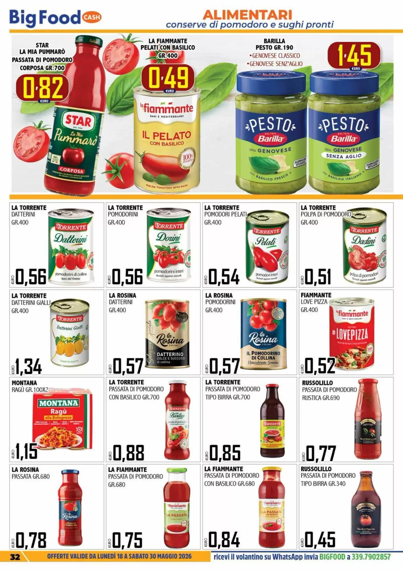 Volantino promozionale Big Food  valide dal 18/05/2026 - Pagina 32.