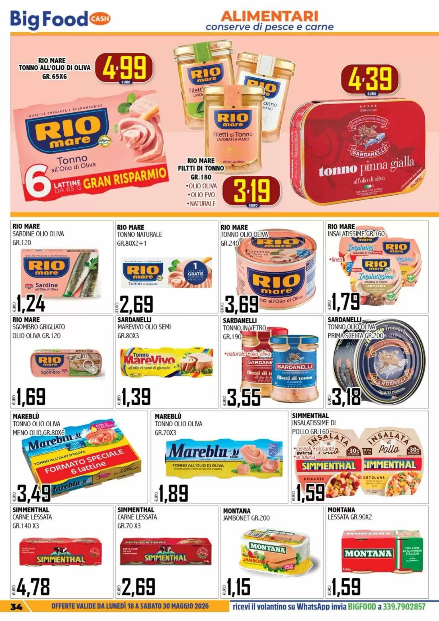 Volantino promozionale Big Food  valide dal 18/05/2026 - Pagina 34.