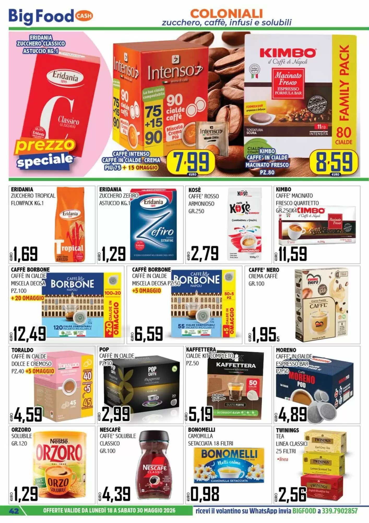 Volantino promozionale Big Food  valide dal 18/05/2026 - Pagina 42.