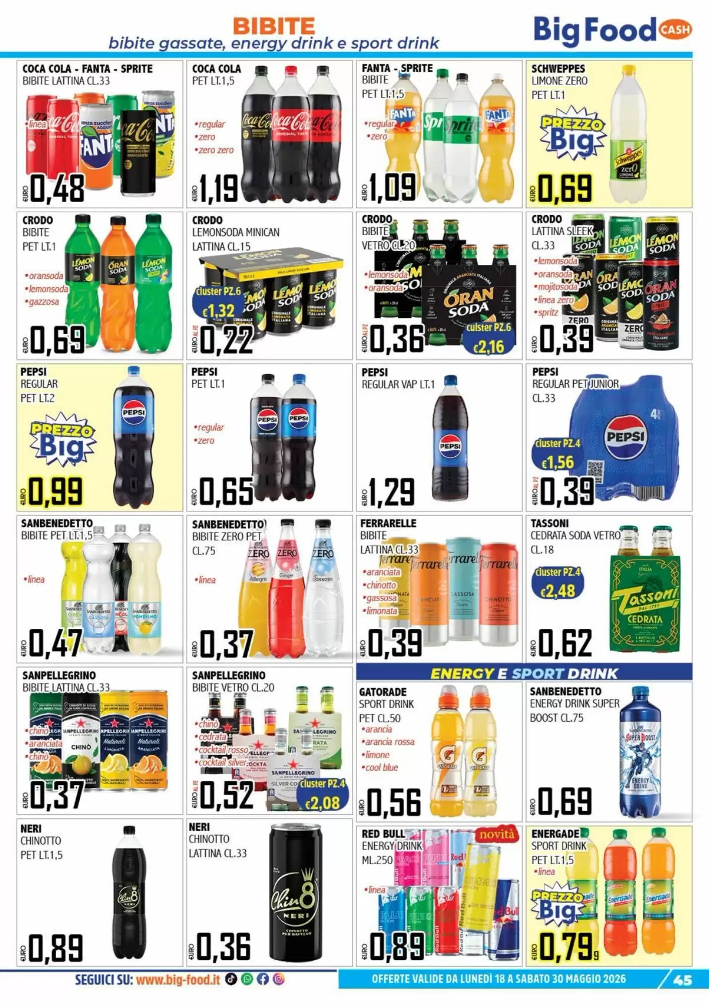 Volantino promozionale Big Food  valide dal 18/05/2026 - Pagina 45.