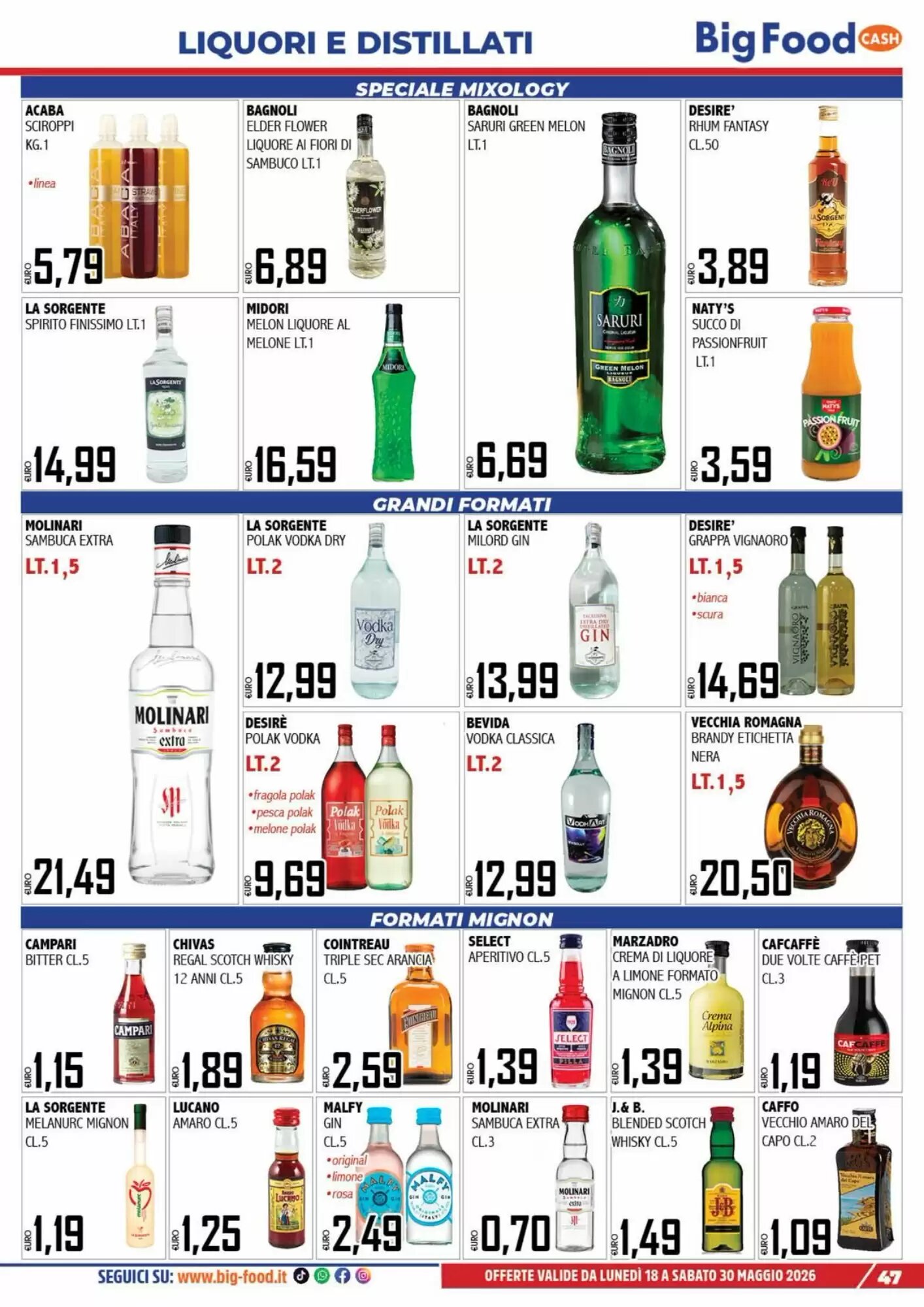 Volantino promozionale Big Food  valide dal 18/05/2026 - Pagina 47.