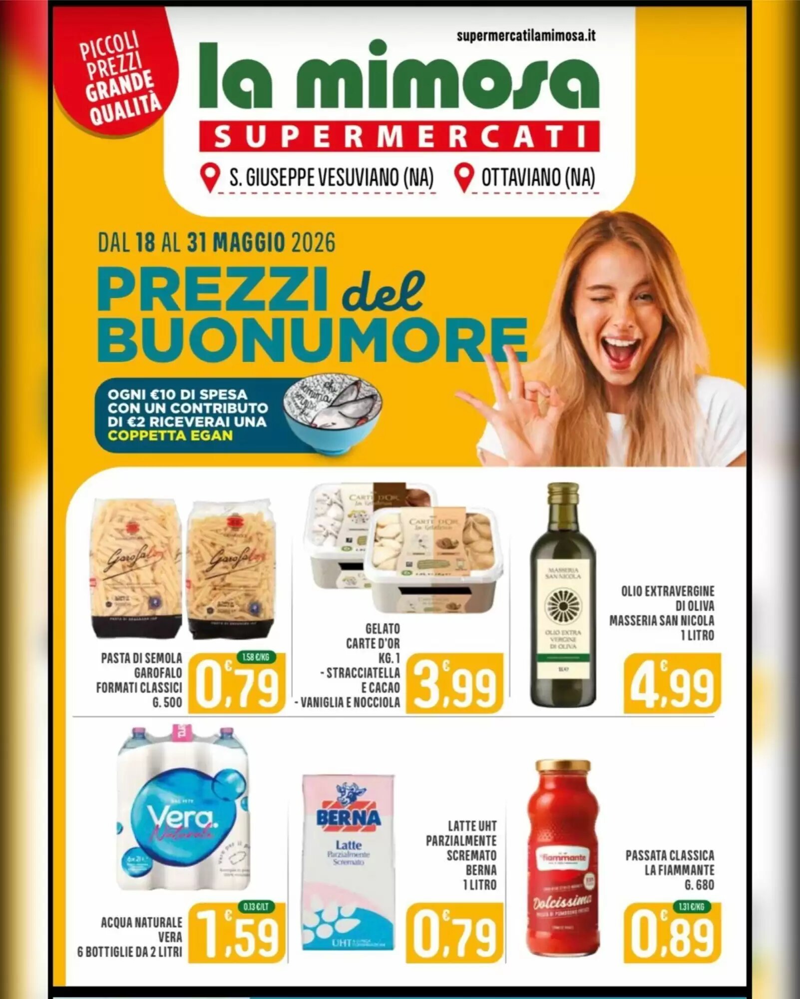 Volantino promozionale La Mimosa Supermercati  valide dal 18/05/2026 - Pagina 1.
