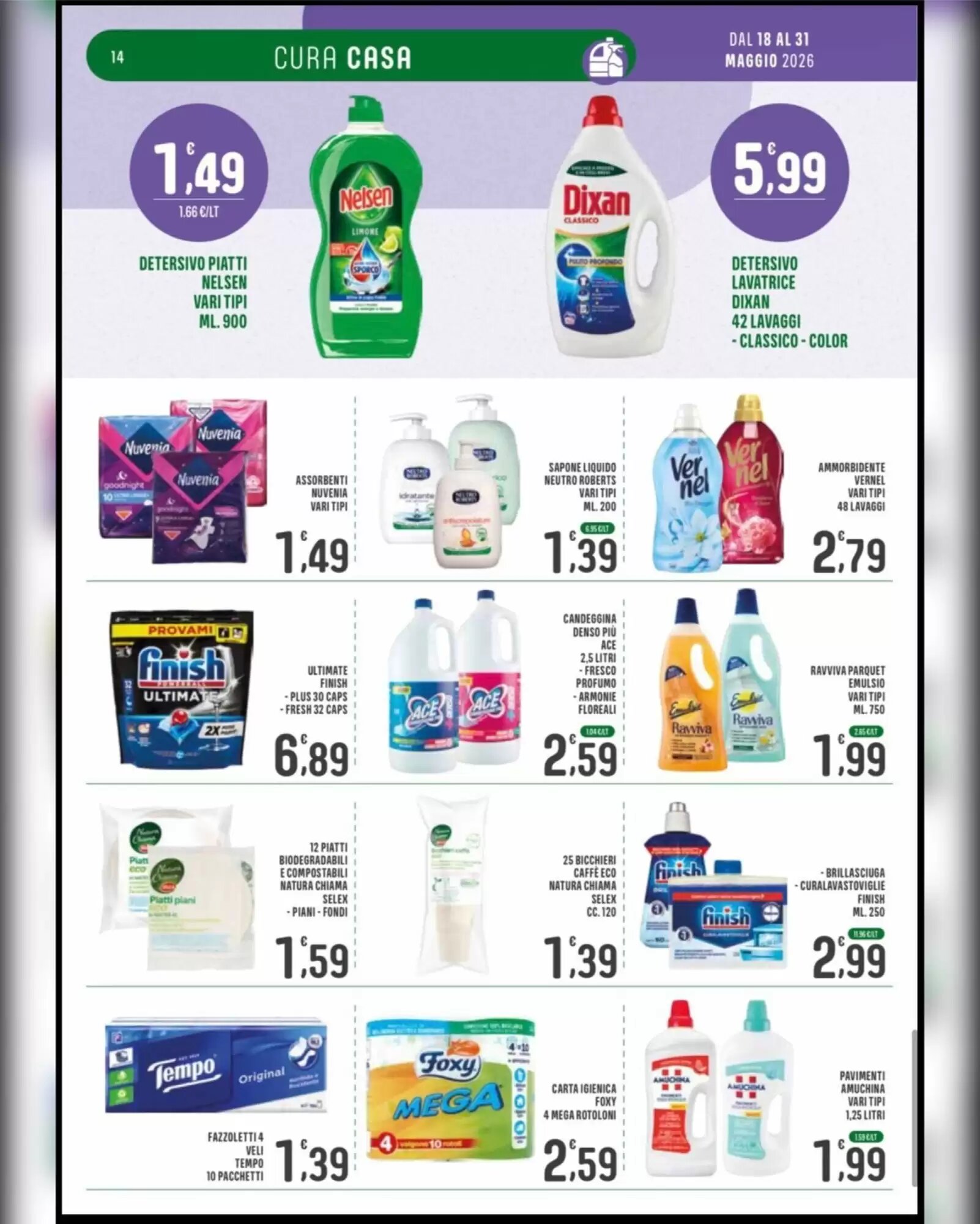 Volantino promozionale La Mimosa Supermercati  valide dal 18/05/2026 - Pagina 14.