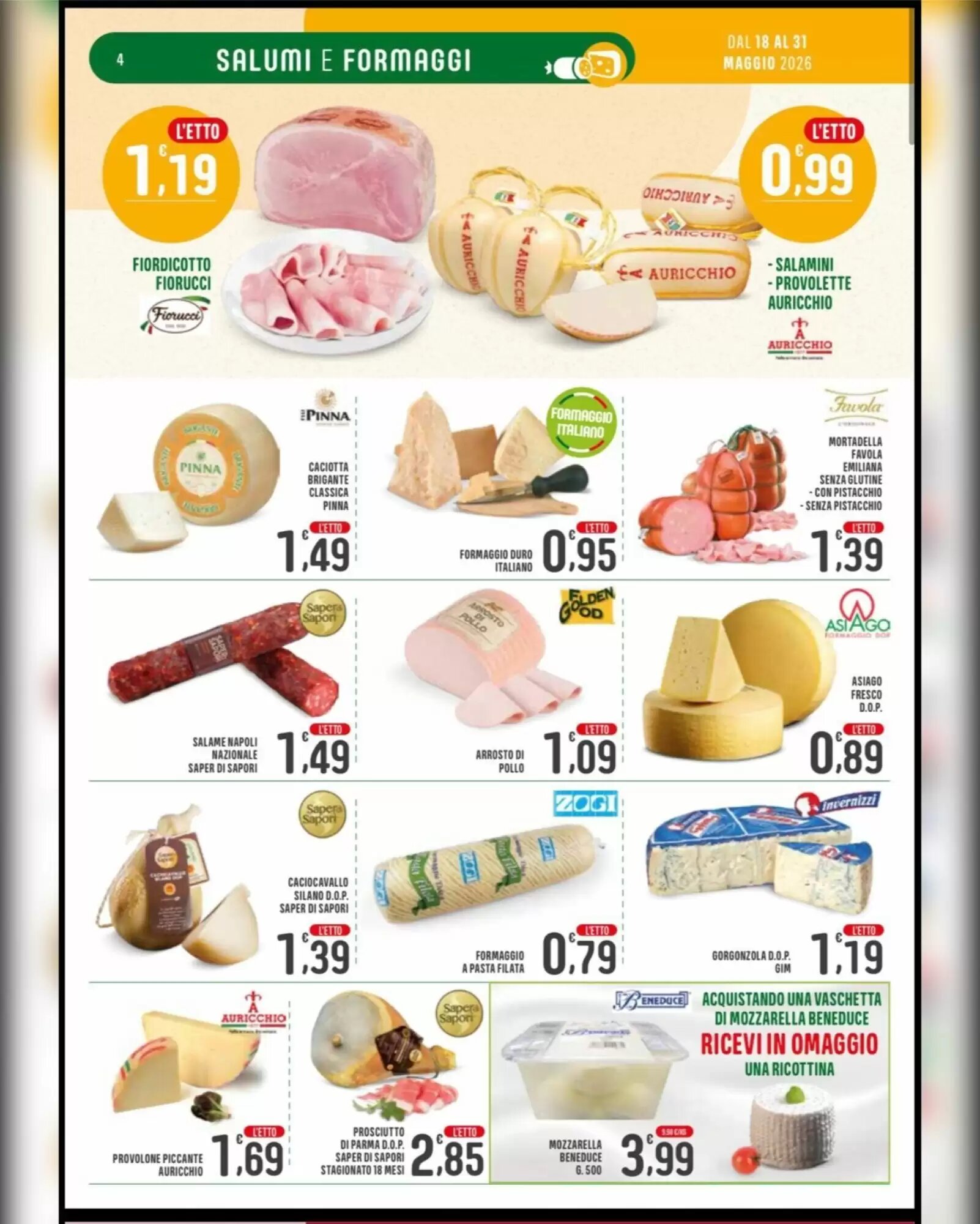 Volantino promozionale La Mimosa Supermercati  valide dal 18/05/2026 - Pagina 4.