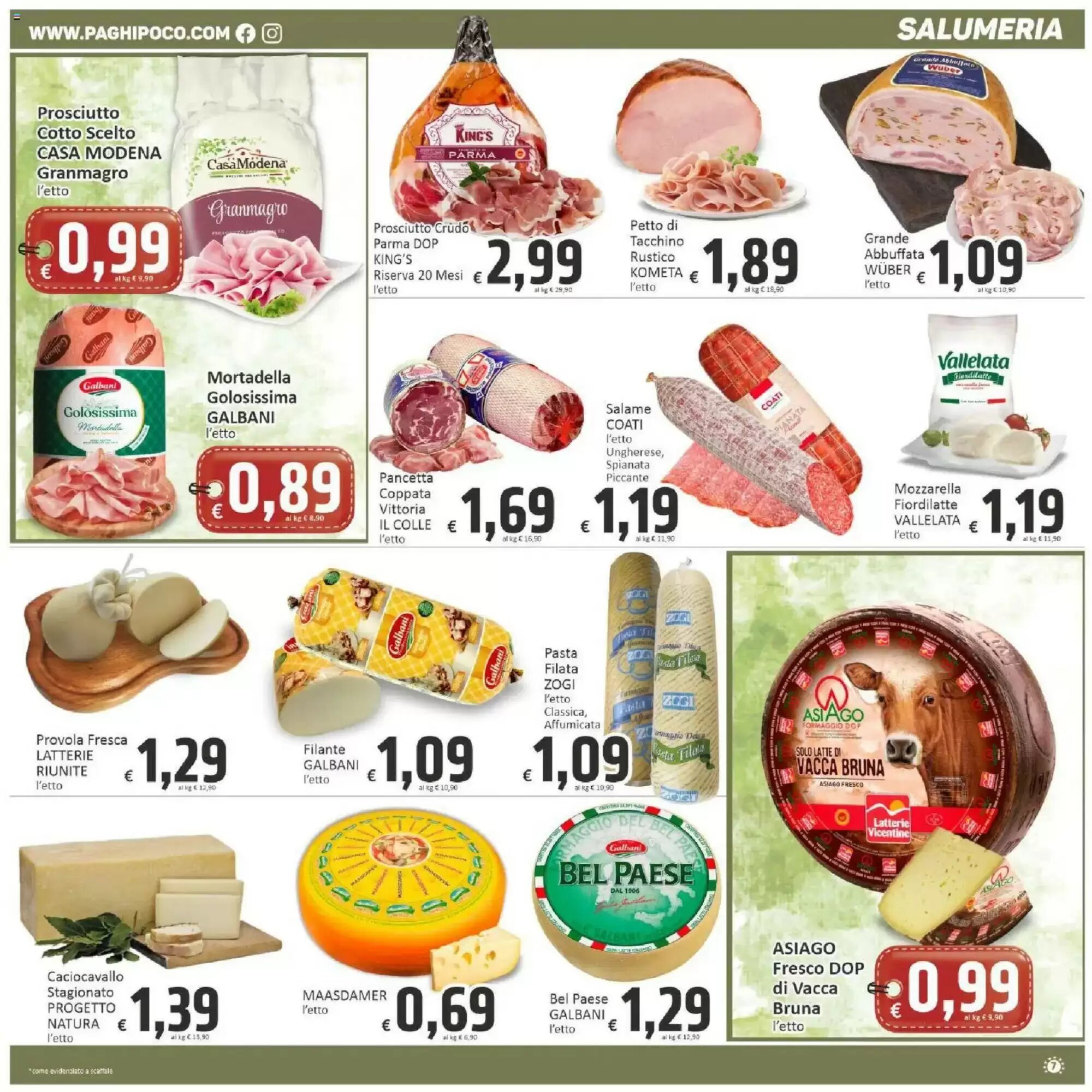 Volantino promozionale Paghi Poco  valide dal 19/05/2026 - Pagina 7.