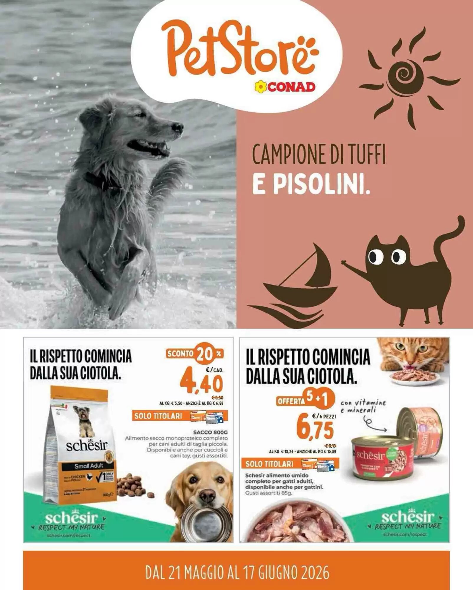 Volantino promozionale Pet Store Conad  valide dal 21/05/2026 - Pagina 1.