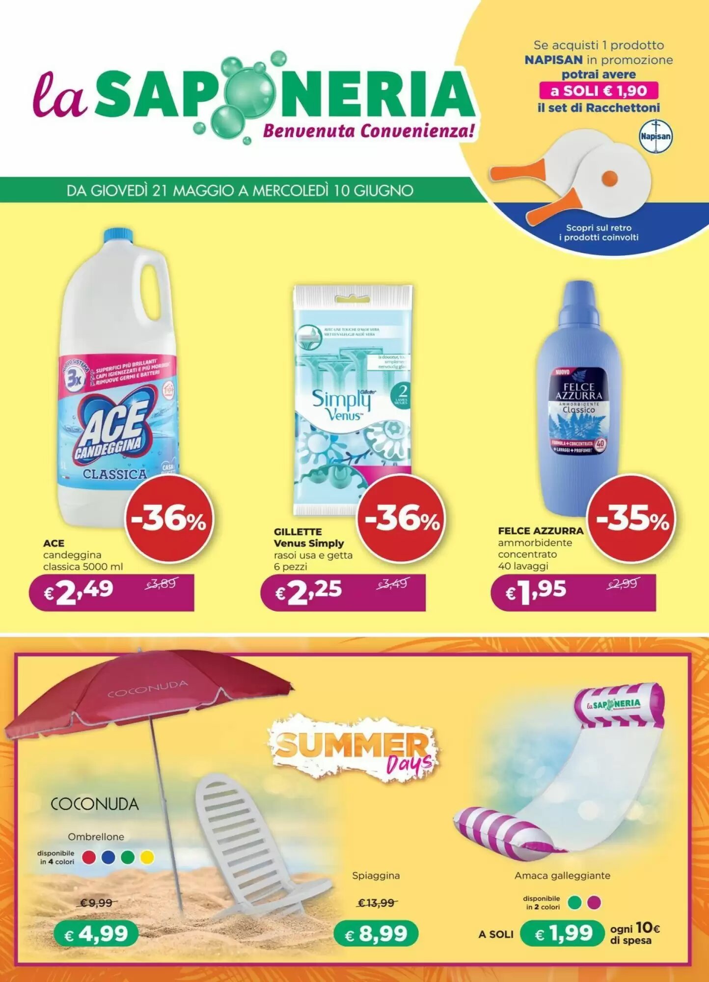 Volantino promozionale La Saponeria  valide dal 21/05/2026 - Pagina 1.