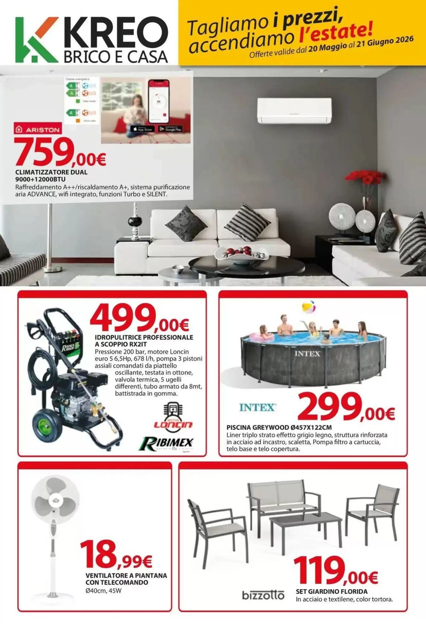 Volantino promozionale Kreo Brico e Casa  valide dal 21/05/2026 - Pagina 1.