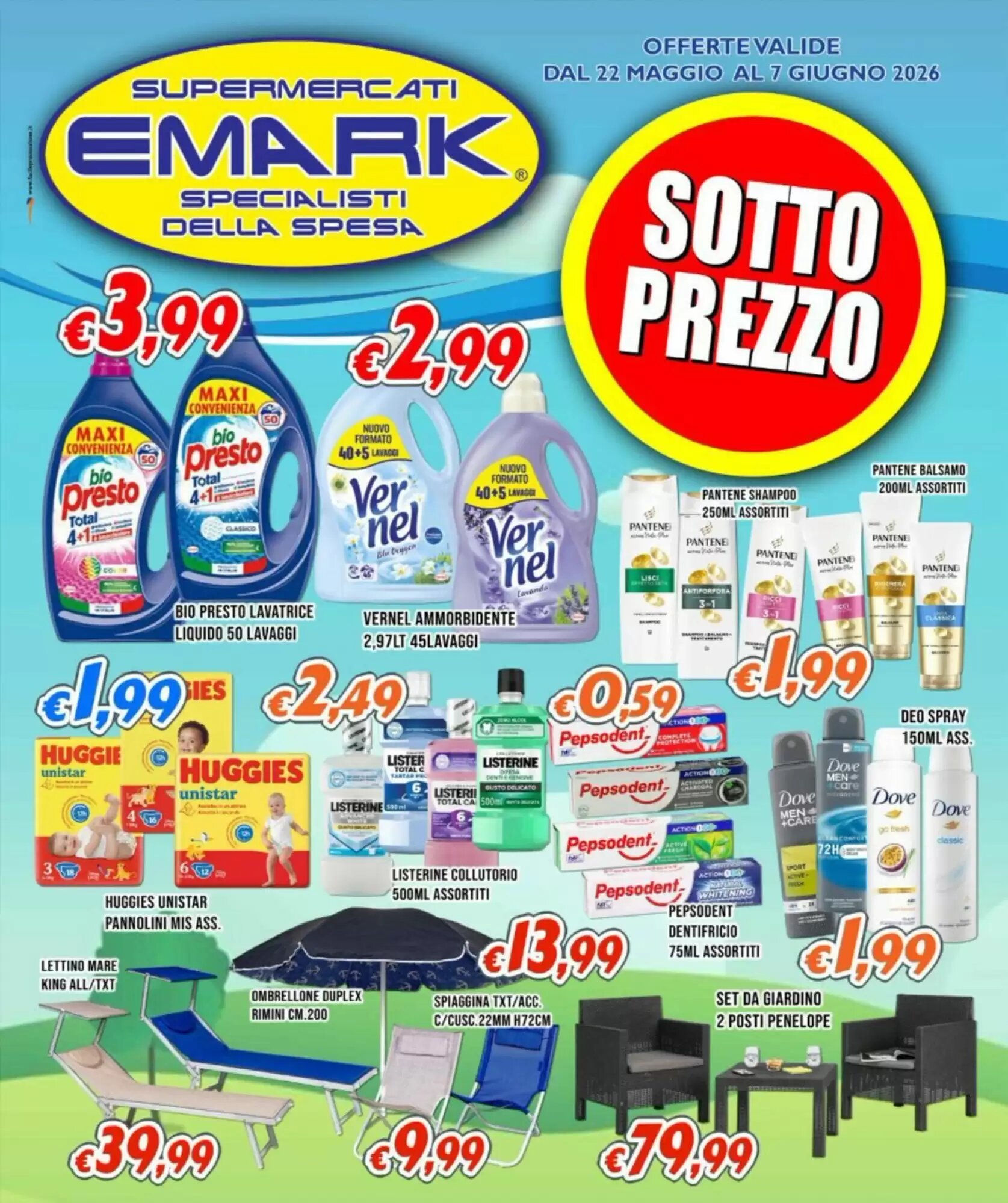 Volantino promozionale Supermercati Emark  valide dal 22/05/2026 - Pagina 1.