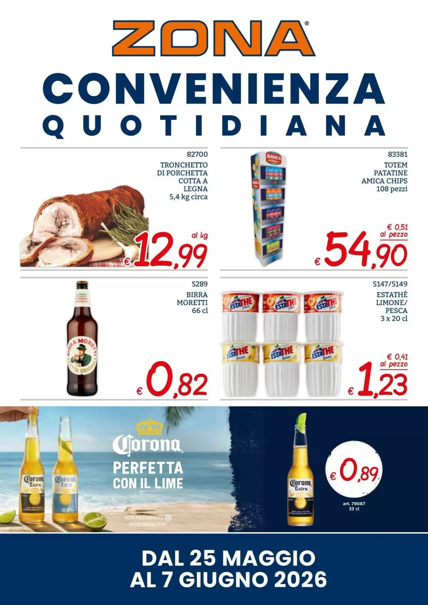 Volantino promozionale Zona  valide dal 25/05/2026 - Pagina 1.