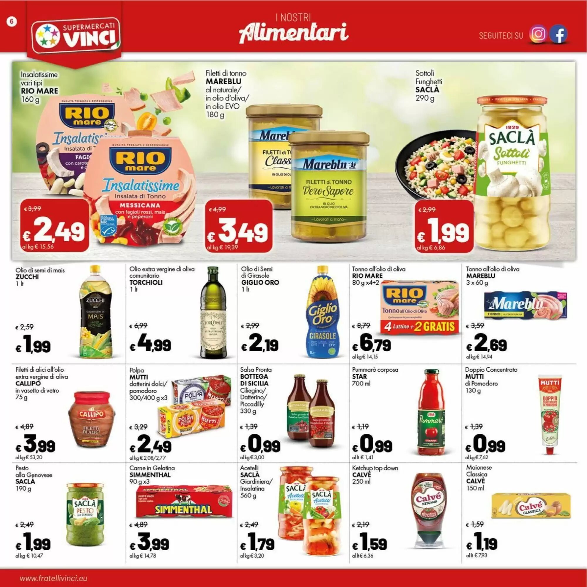 Volantino promozionale Supermercati Vinci  valide dal 25/05/2026 - Pagina 6.