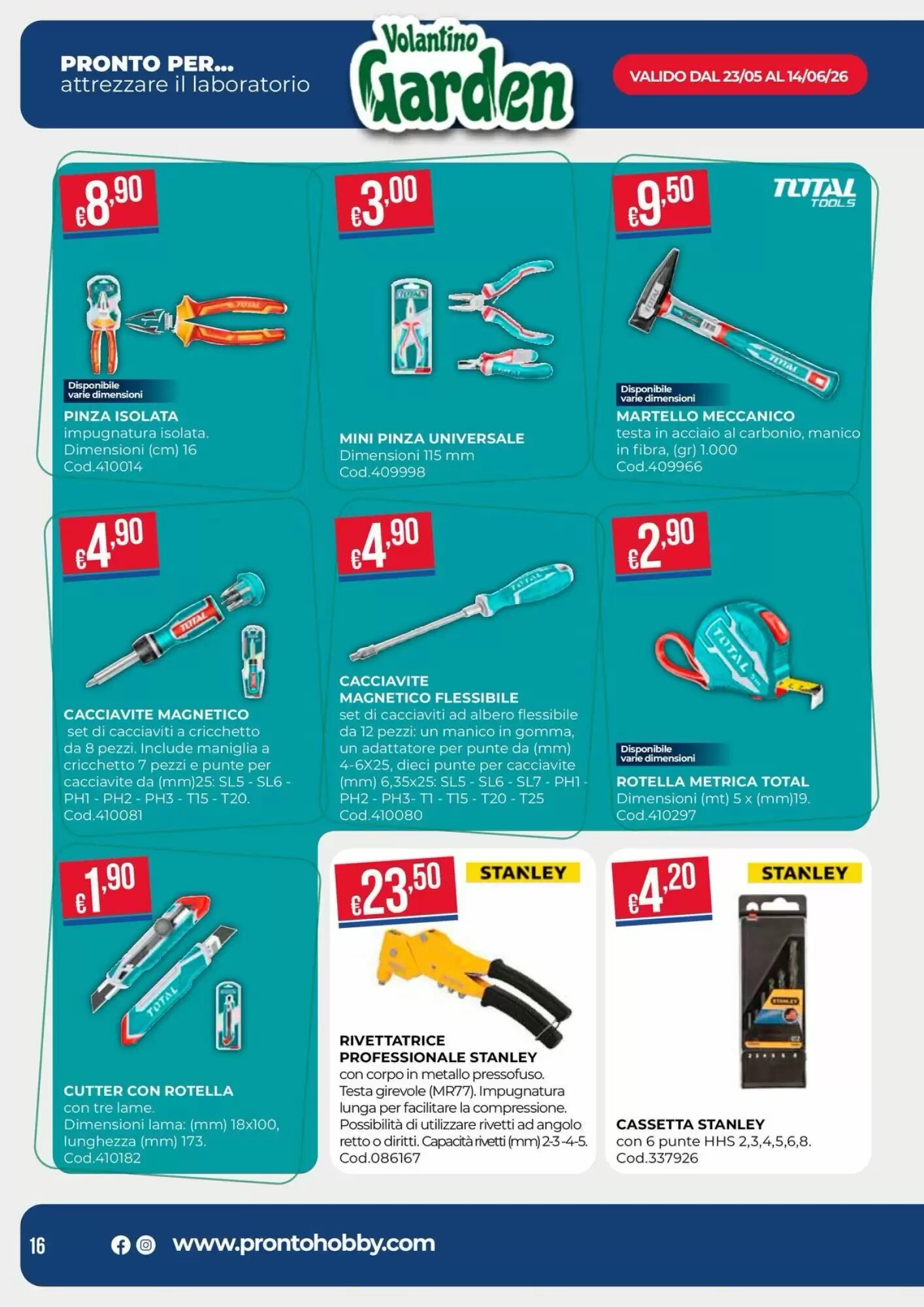 Volantino promozionale Pronto Hobby  valide dal 25/05/2026 - Pagina 16.