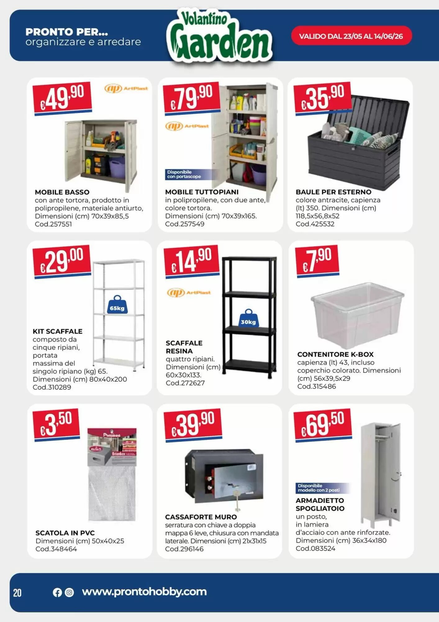 Volantino promozionale Pronto Hobby  valide dal 25/05/2026 - Pagina 20.