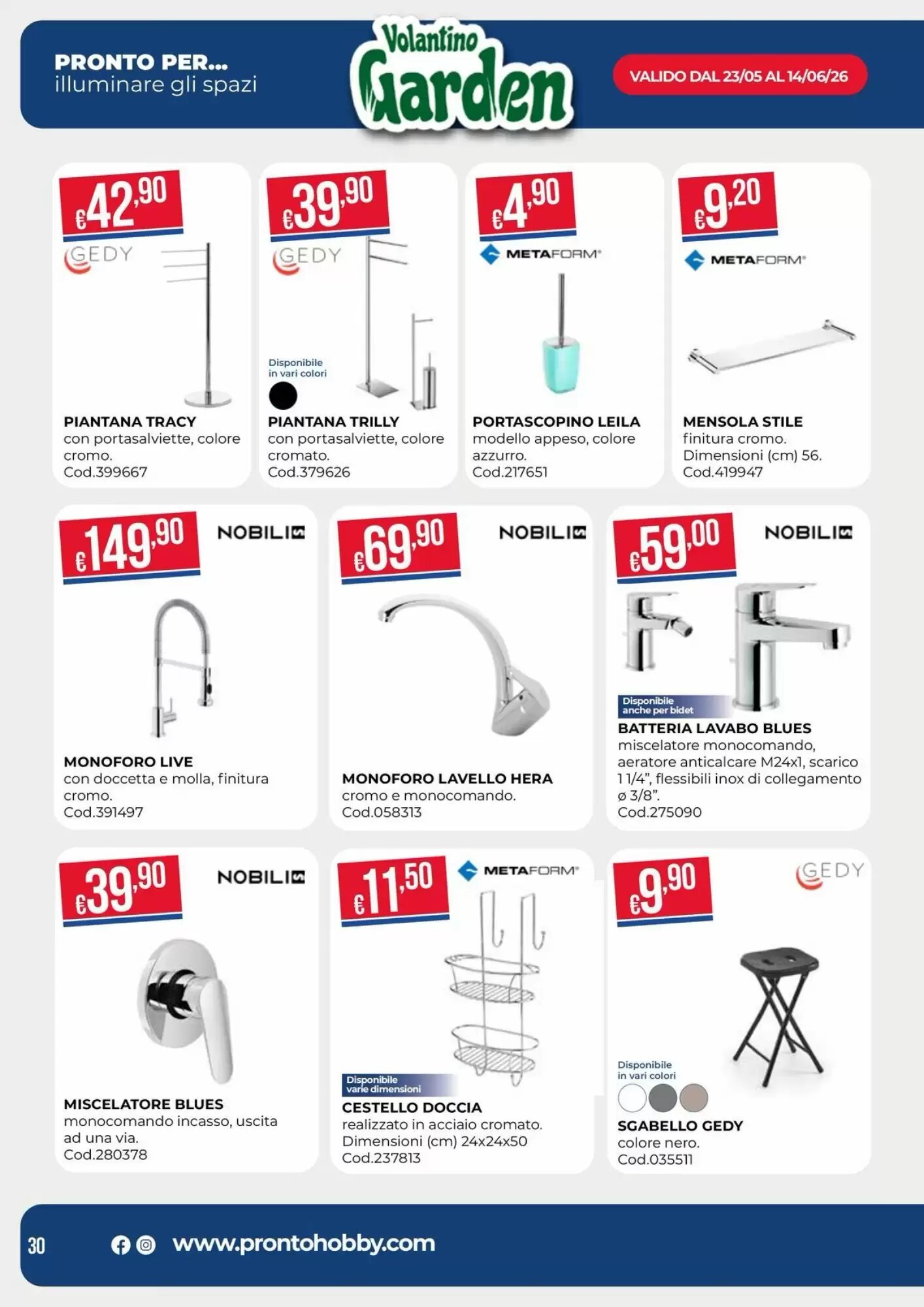 Volantino promozionale Pronto Hobby  valide dal 25/05/2026 - Pagina 30.