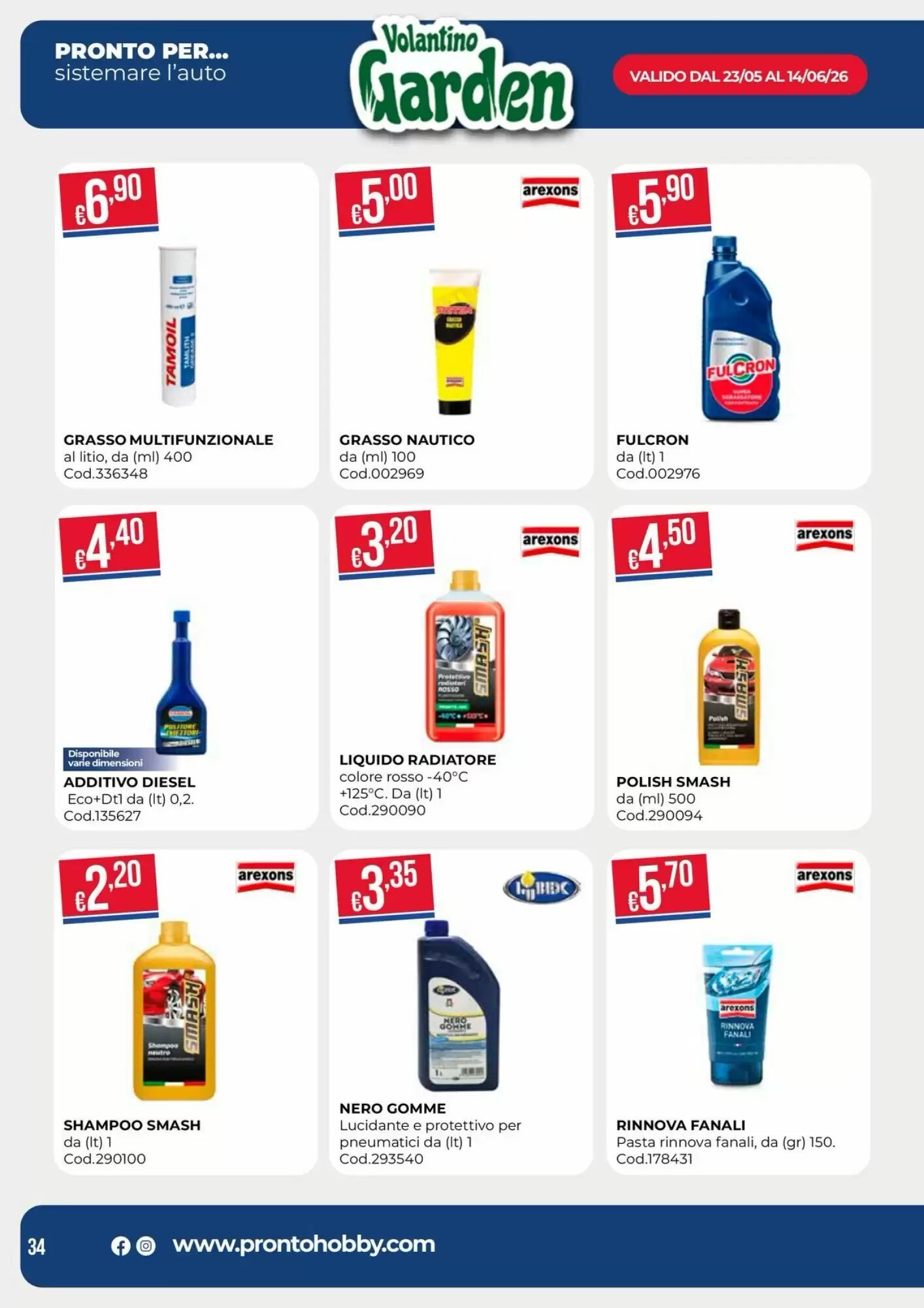 Volantino promozionale Pronto Hobby  valide dal 25/05/2026 - Pagina 34.